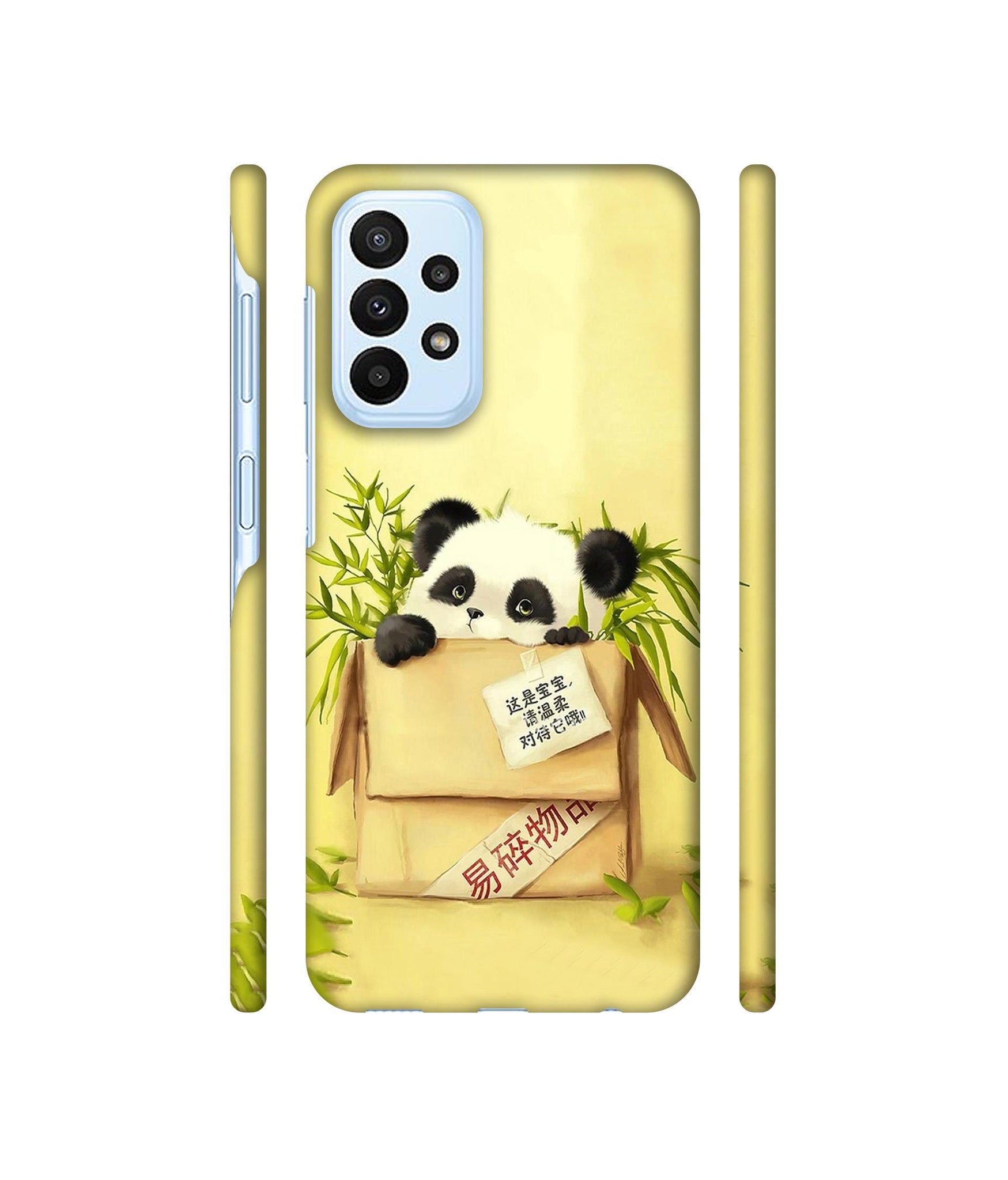 Panda In Box Designer Hard Back Cover for Samsung Galaxy A23 4G