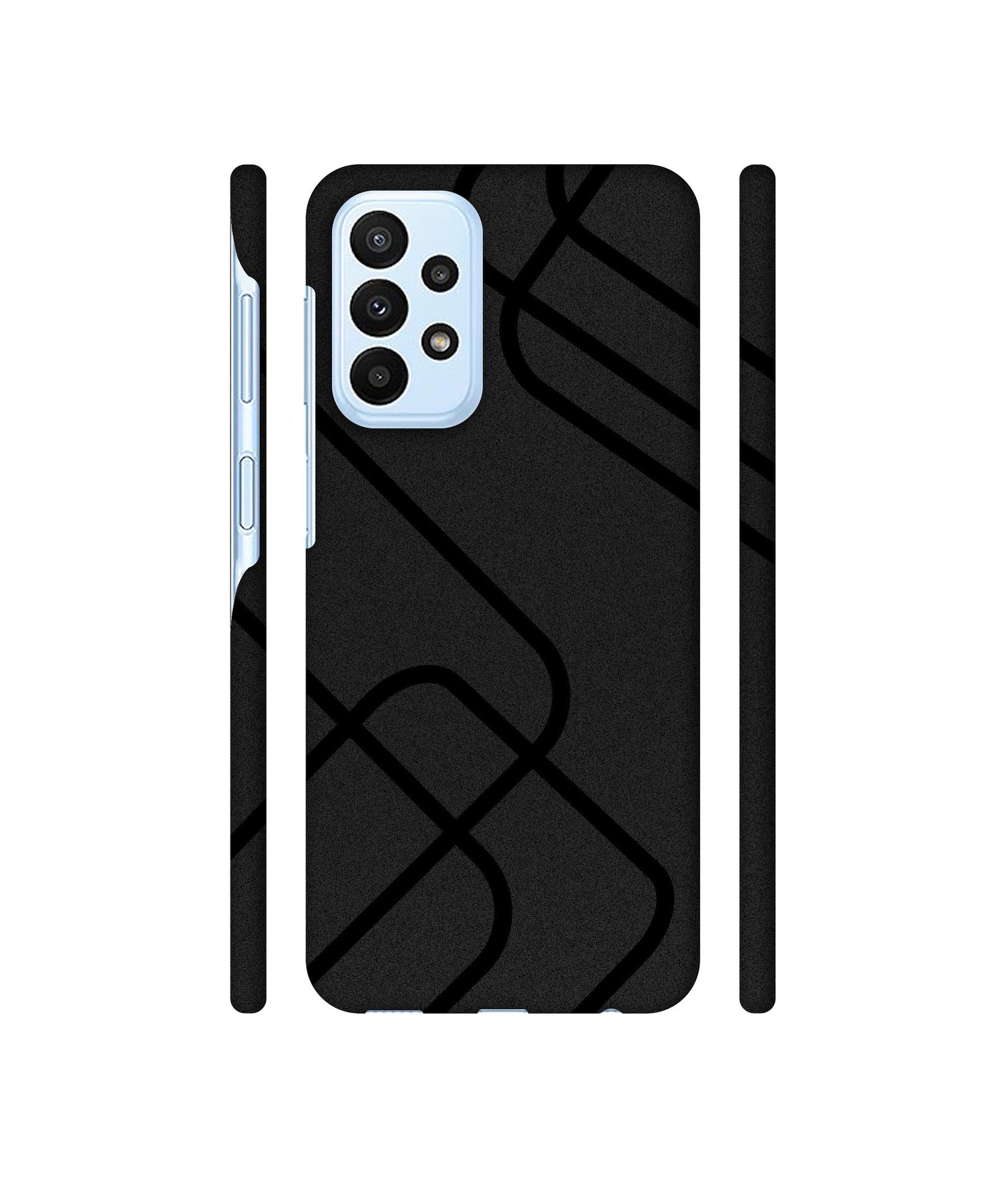 Zig-Zag Black Line Designer Hard Back Cover for Samsung Galaxy A23 4G