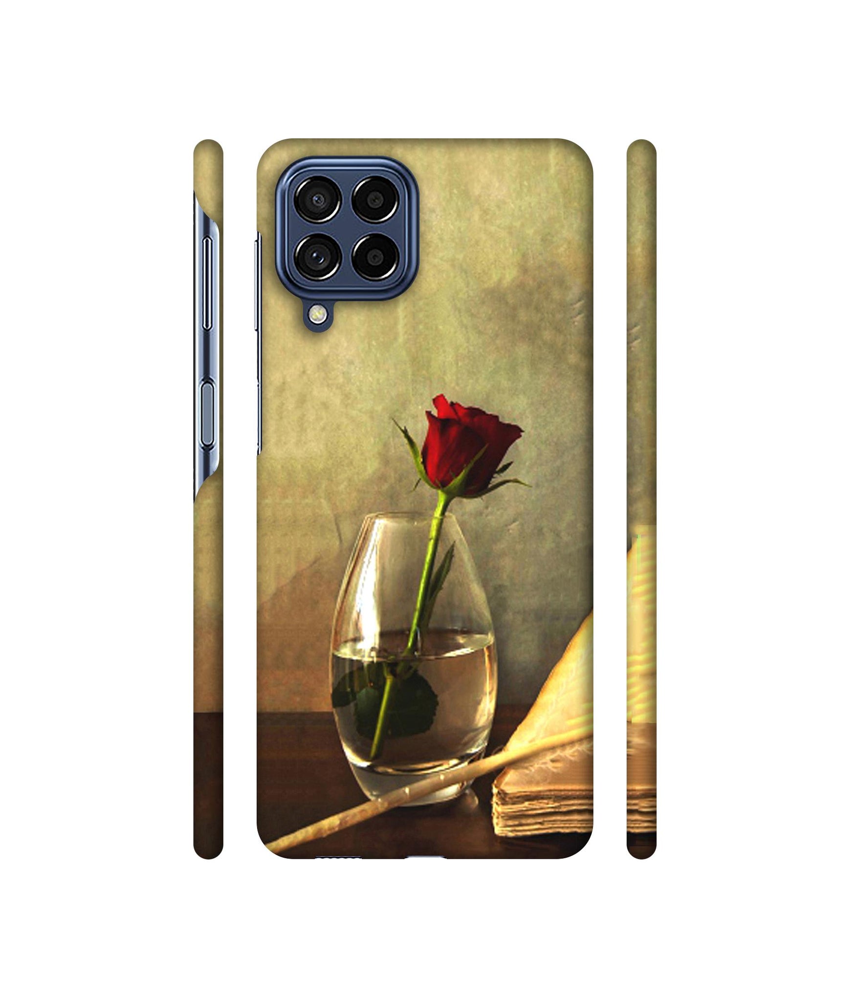 Red Rose in Glass Designer Hard Back Cover for Samsung Galaxy M53 5G