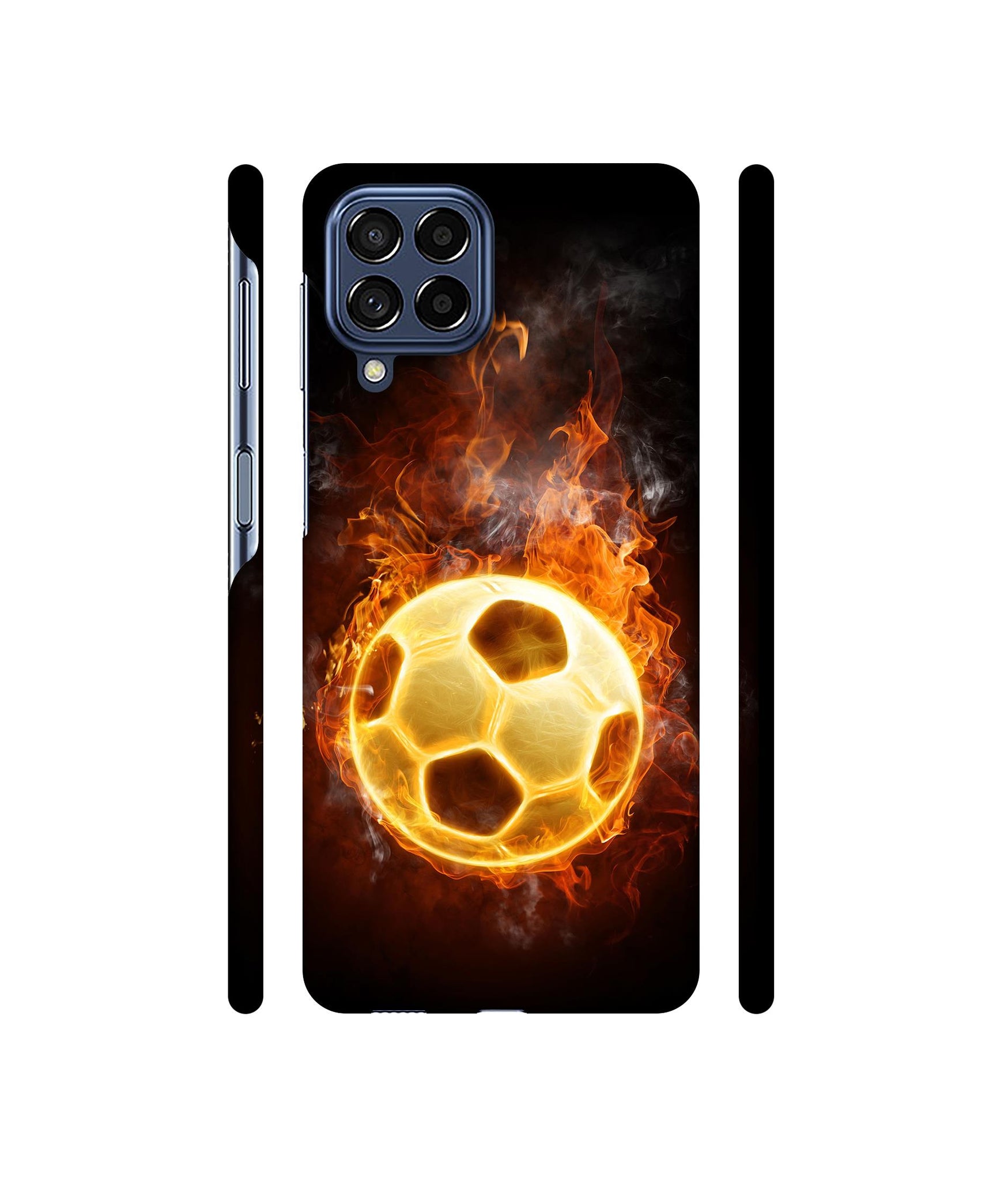 Football & Fire Designer Hard Back Cover for Samsung Galaxy M53 5G