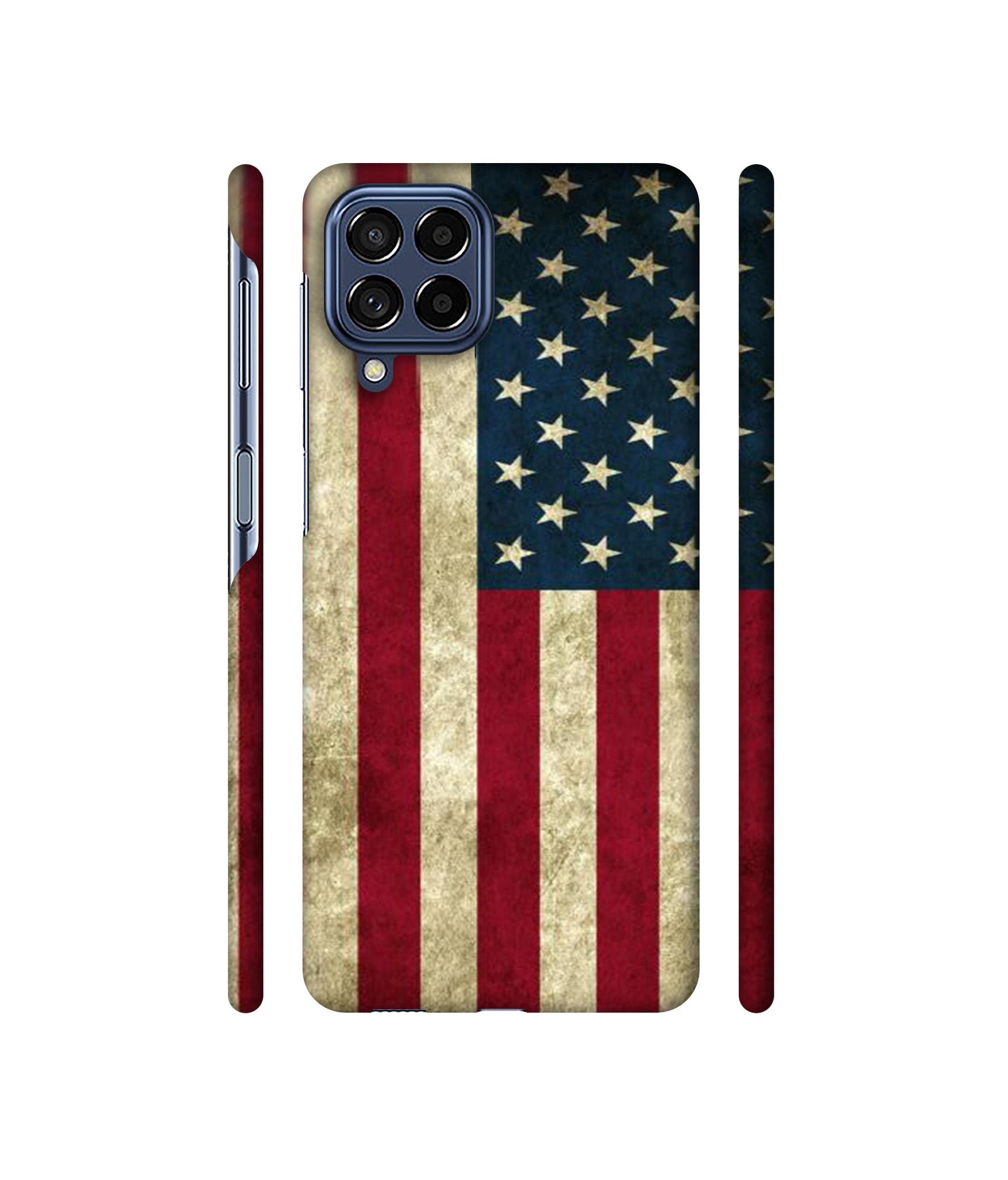 Vingate USA Flag Designer Hard Back Cover for Samsung Galaxy M53 5G