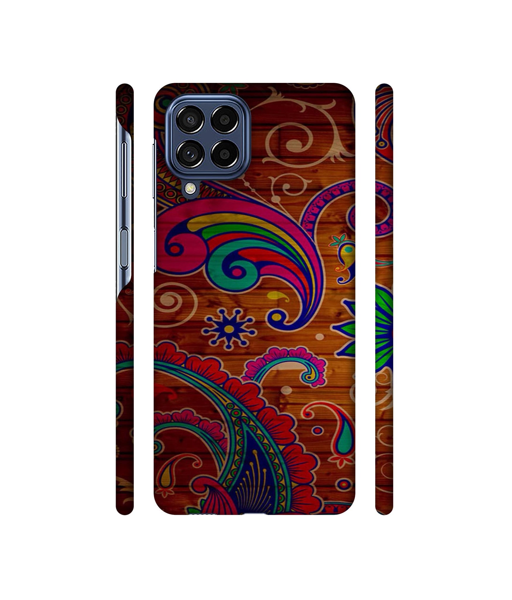 Wooden Pattern Print Designer Hard Back Cover for Samsung Galaxy M53 5G