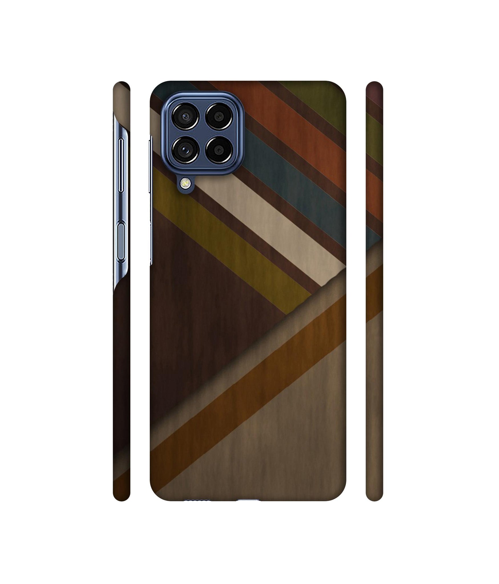 Colorful Wooden Pattern Designer Hard Back Cover for Samsung Galaxy M53 5G