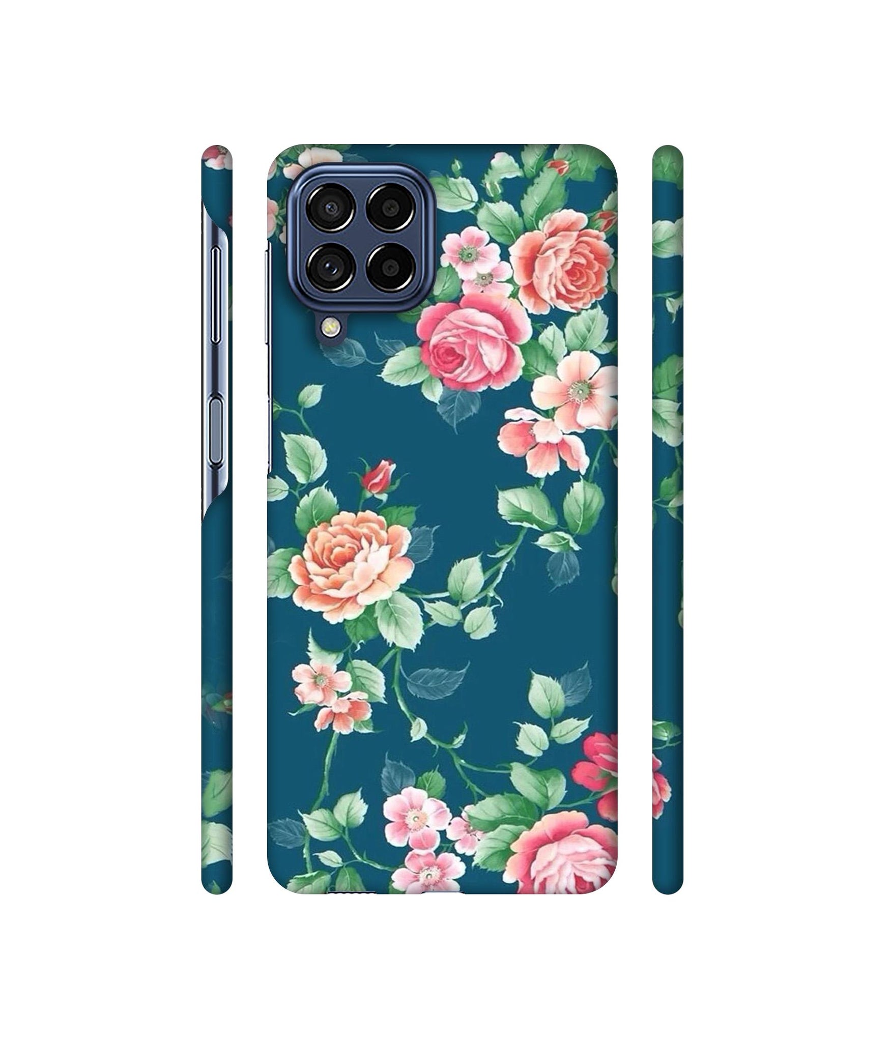 Vintage Floral Designer Hard Back Cover for Samsung Galaxy M53 5G