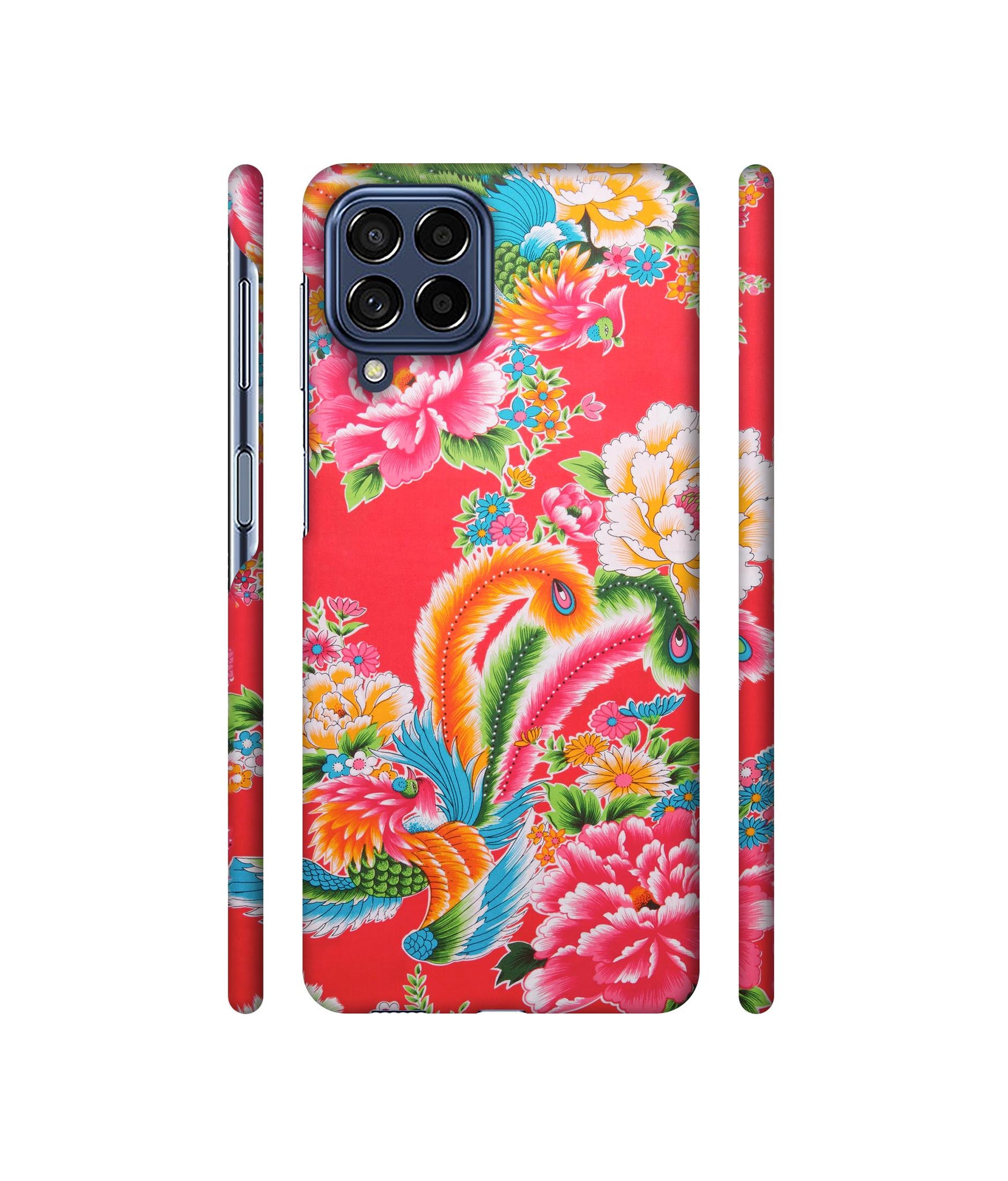 Cute Floral Pattern Print Designer Hard Back Cover for Samsung Galaxy M53 5G