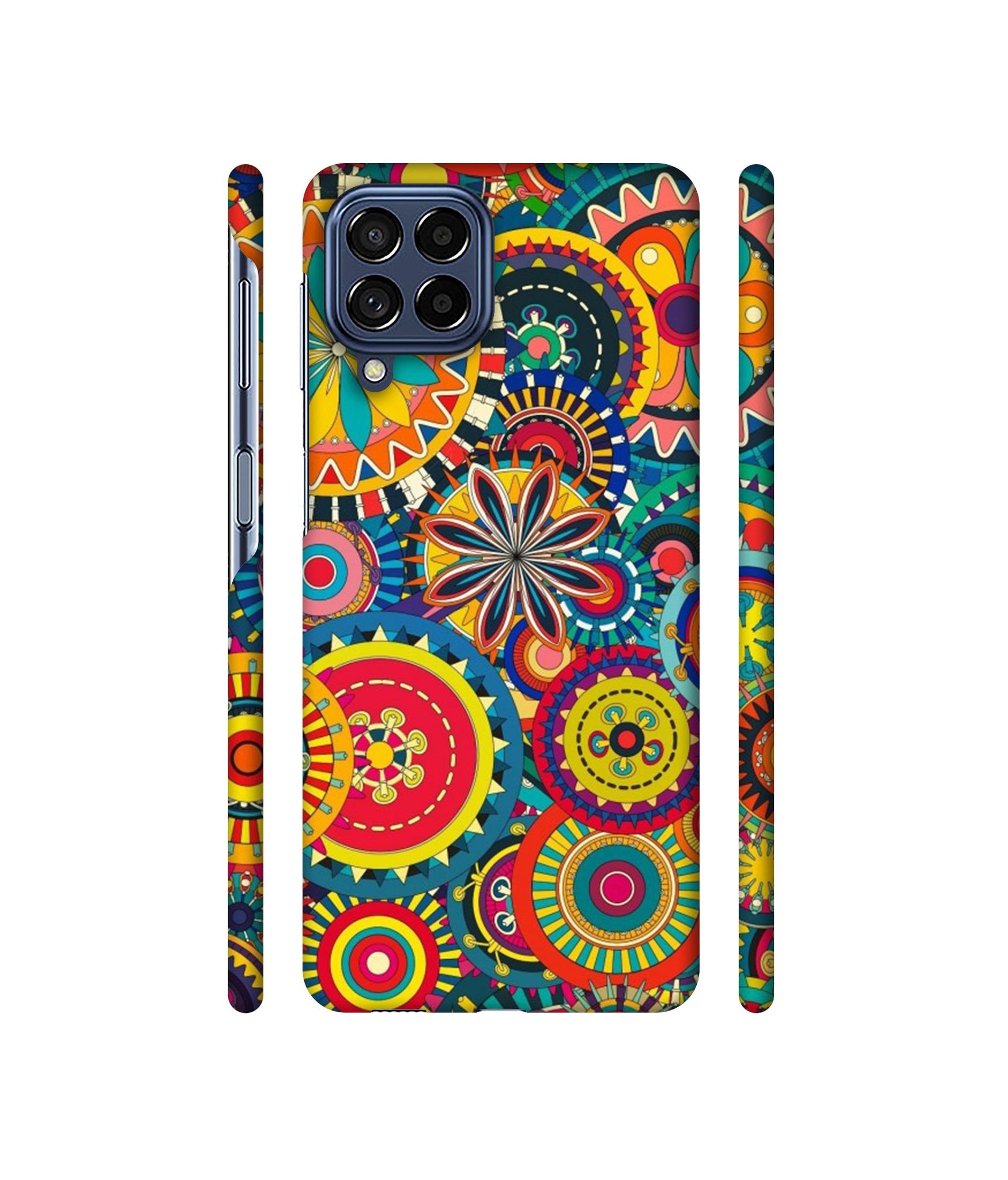 Ring Pattern Print Designer Hard Back Cover for Samsung Galaxy M53 5G