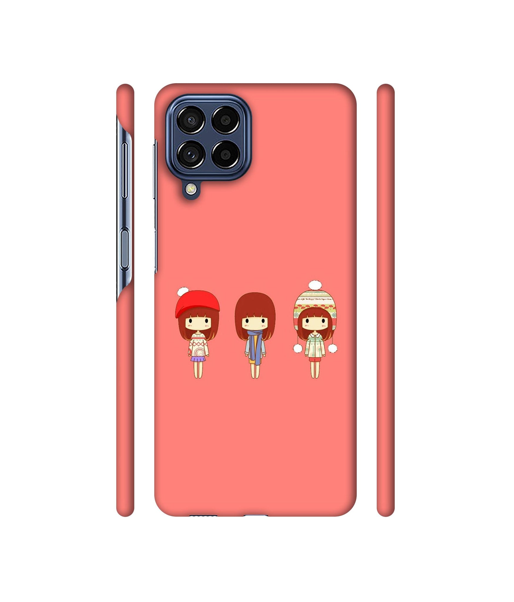 Cute Girls Designer Hard Back Cover for Samsung Galaxy M53 5G