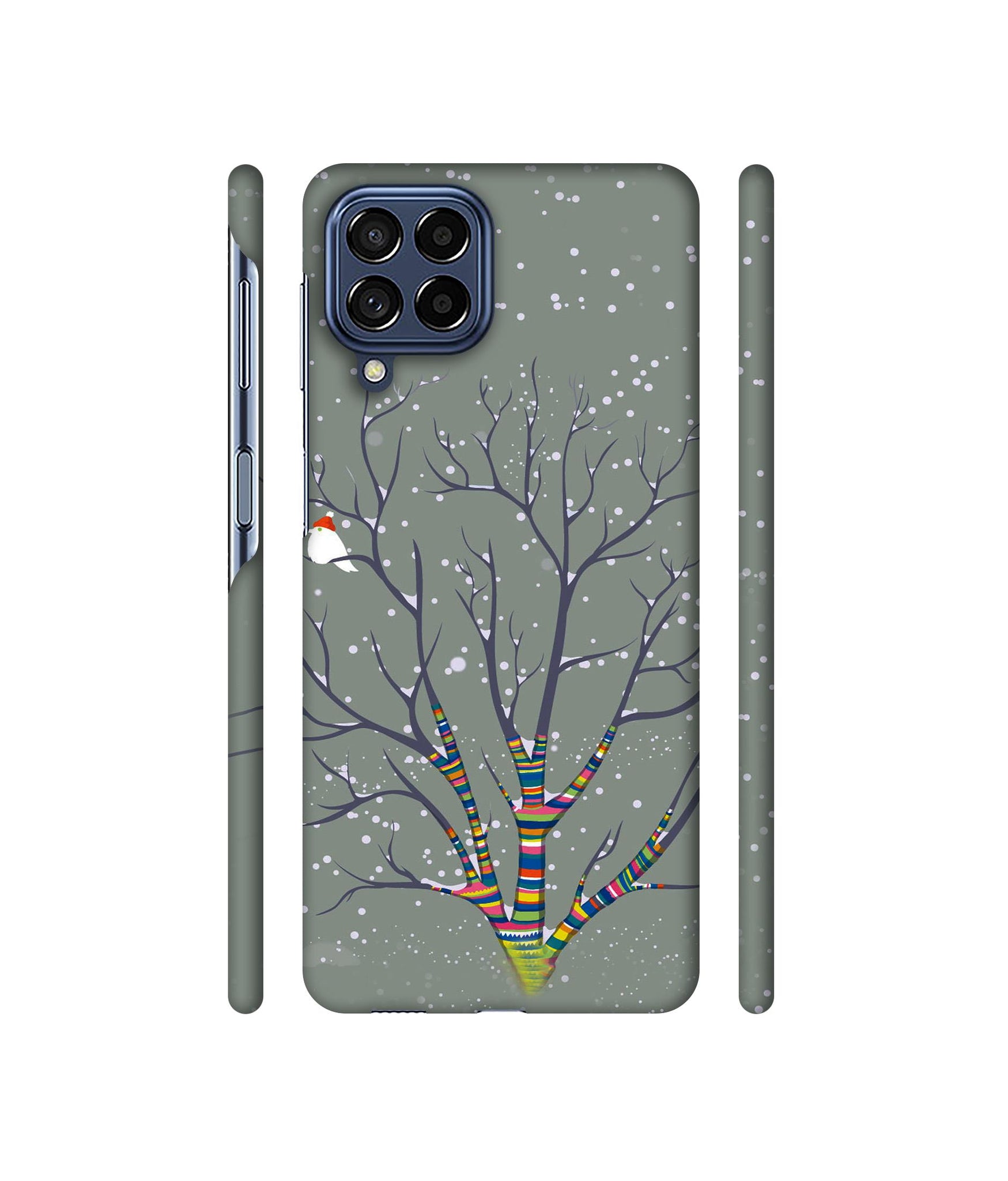 Winter Pattern Print Designer Hard Back Cover for Samsung Galaxy M53 5G