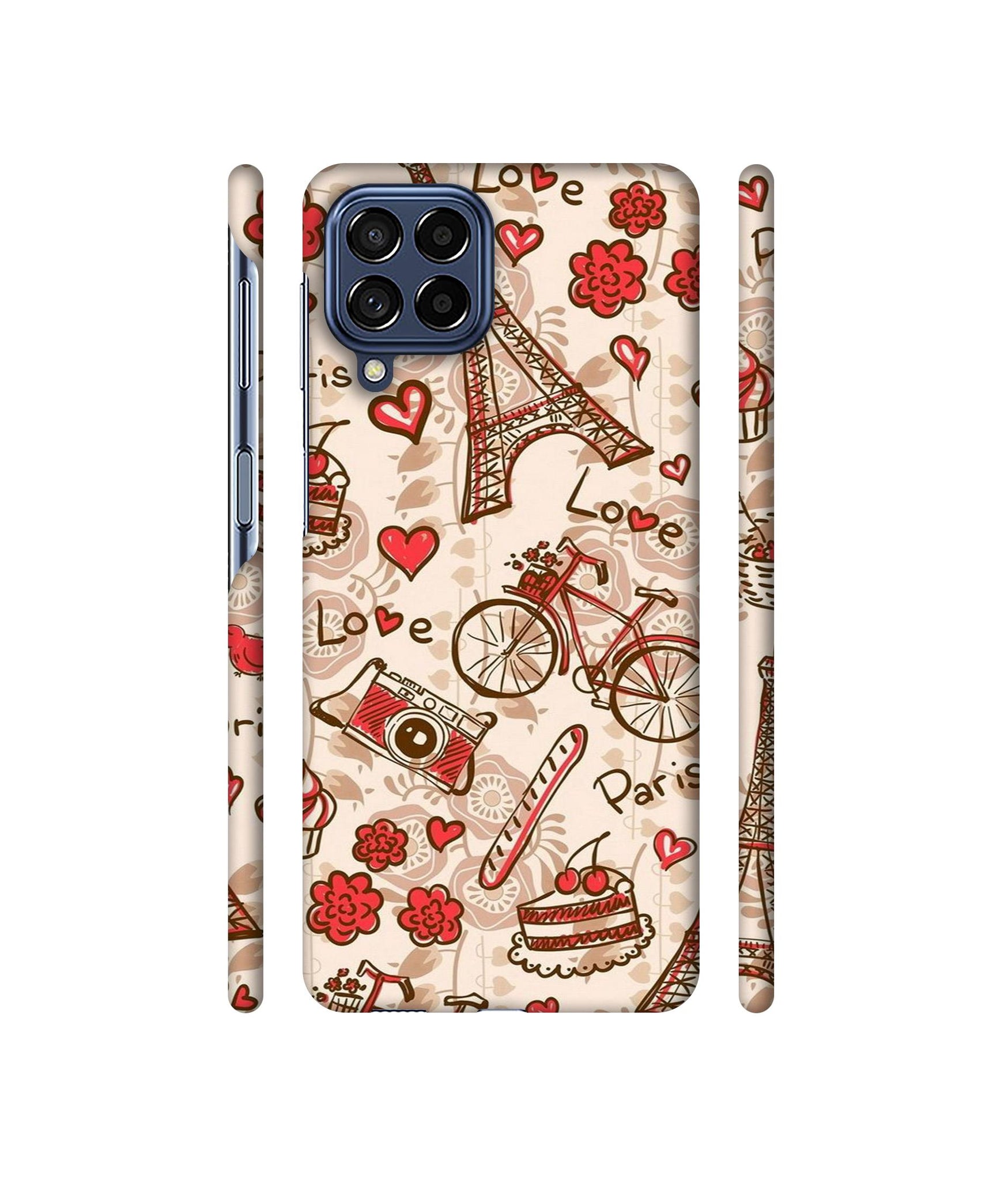 Vintage Paris Designer Hard Back Cover for Samsung Galaxy M53 5G