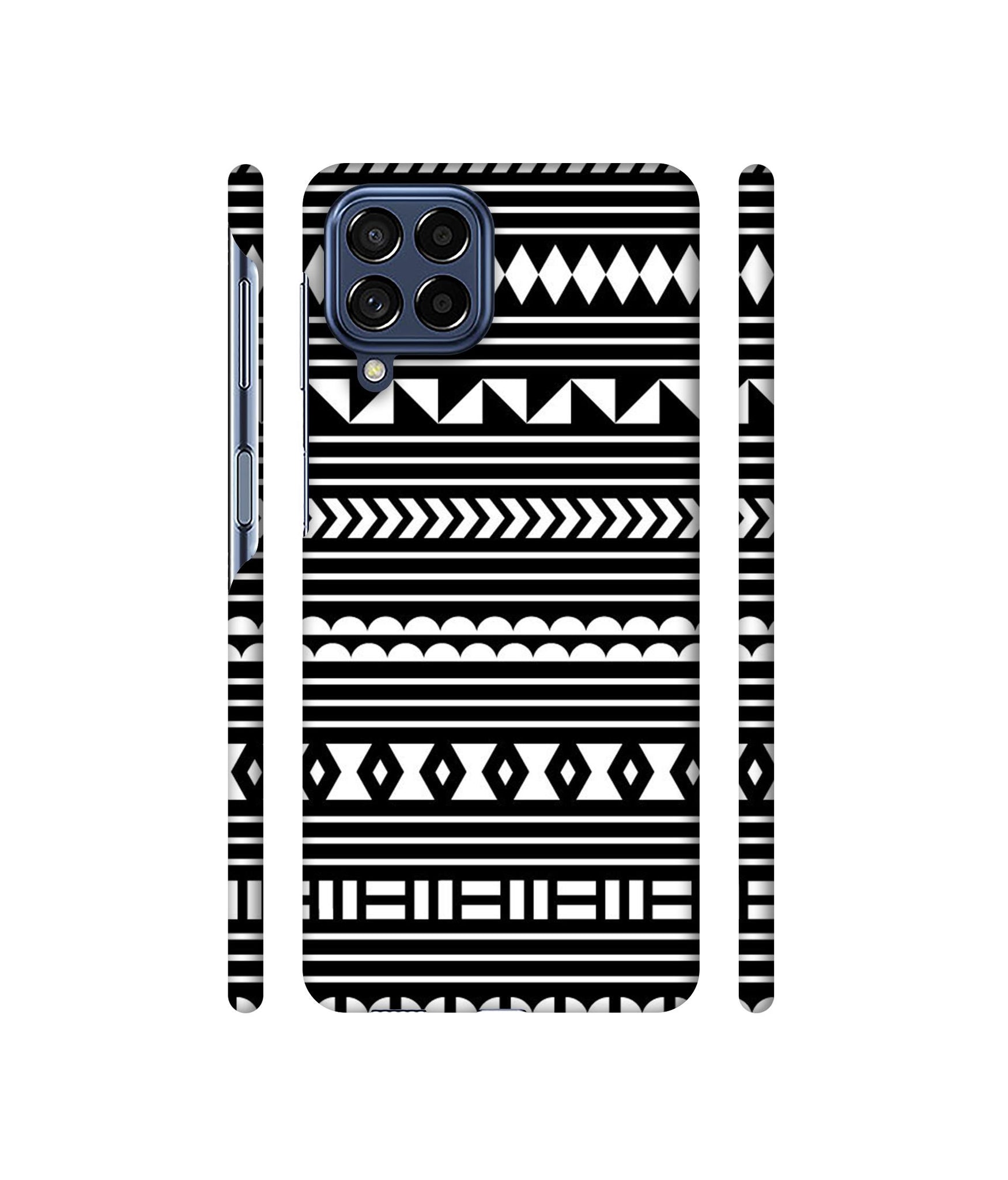 Black Pattern Designer Hard Back Cover for Samsung Galaxy M53 5G