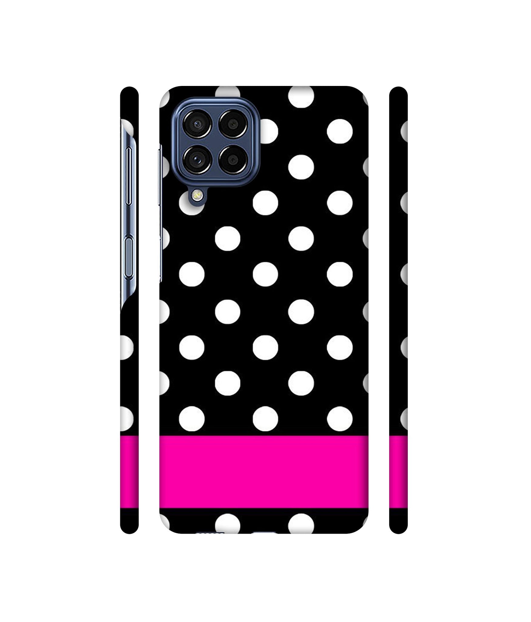 White Dots Pattern Designer Hard Back Cover for Samsung Galaxy M53 5G