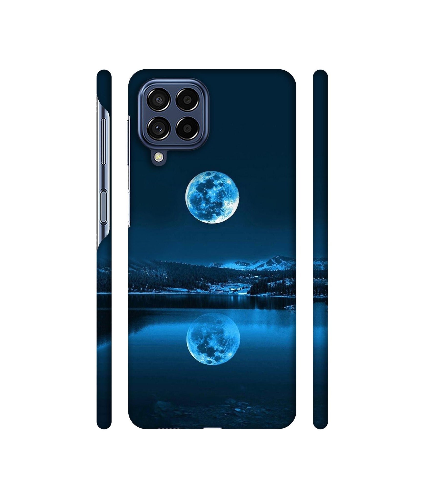Moon Pattern Print Designer Hard Back Cover for Samsung Galaxy M53 5G
