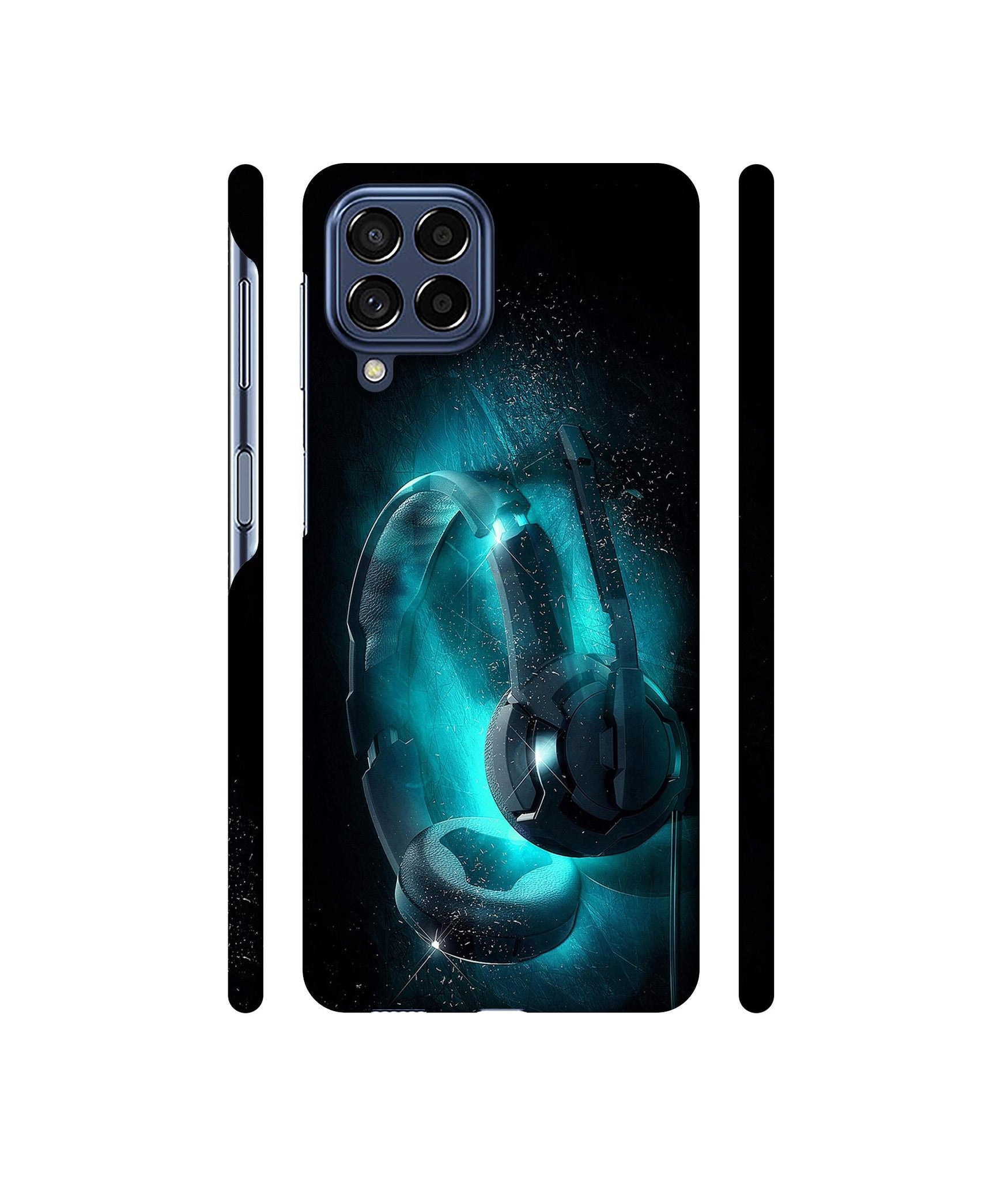 Cool Headphone Designer Hard Back Cover for Samsung Galaxy M53 5G