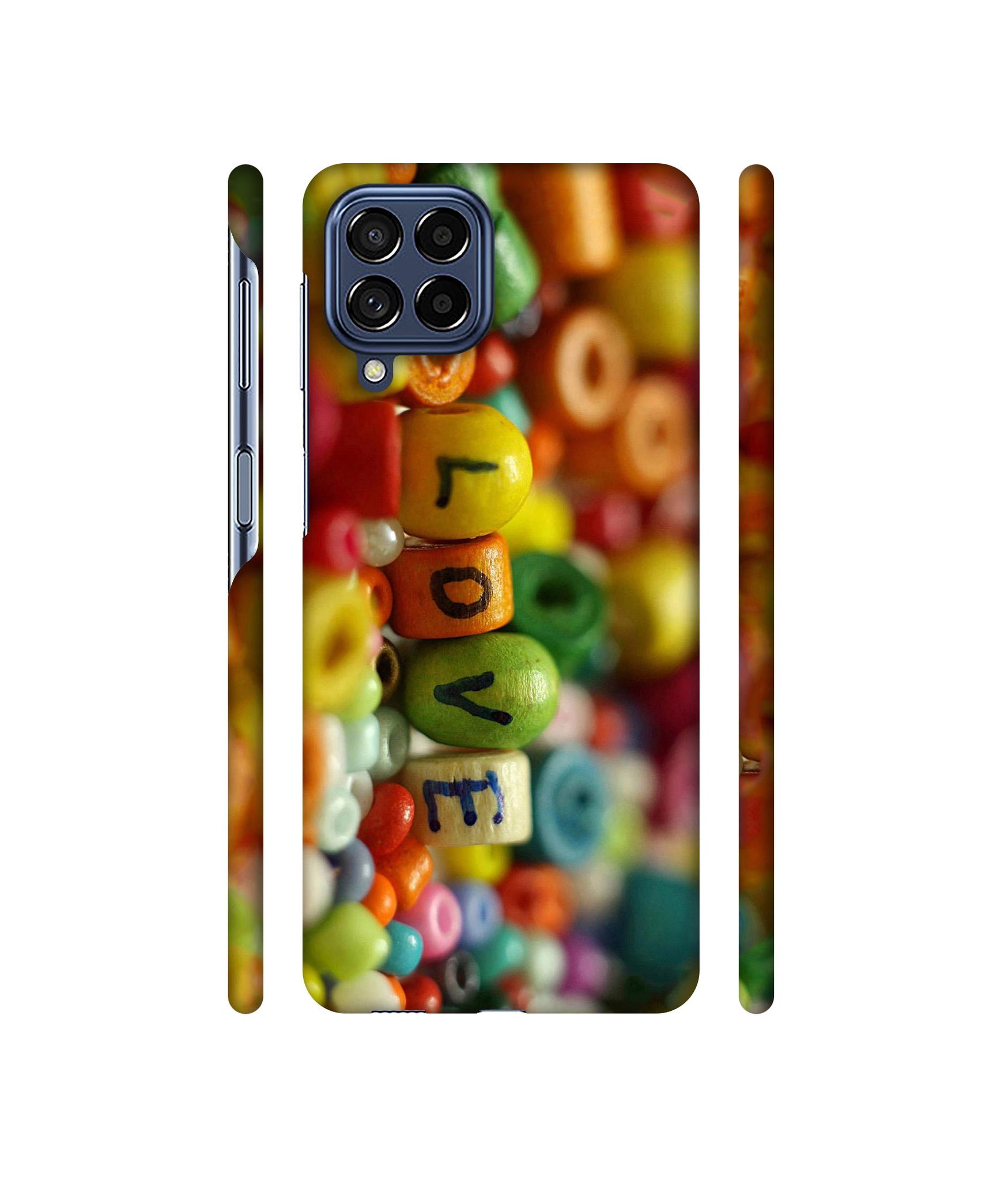 Colorful Love Designer Hard Back Cover for Samsung Galaxy M53 5G