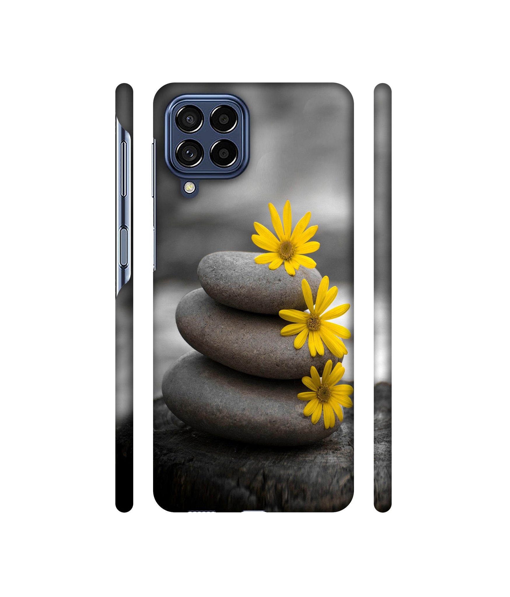 Stones And Flower Designer Hard Back Cover for Samsung Galaxy M53 5G