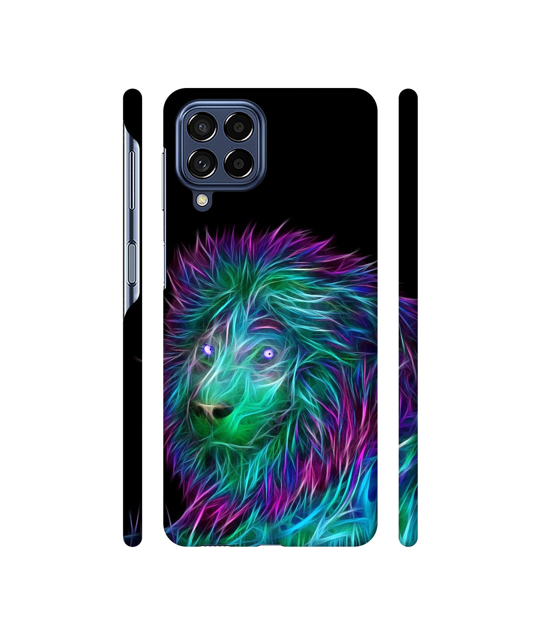 3D Lion Designer Hard Back Cover for Samsung Galaxy M53 5G