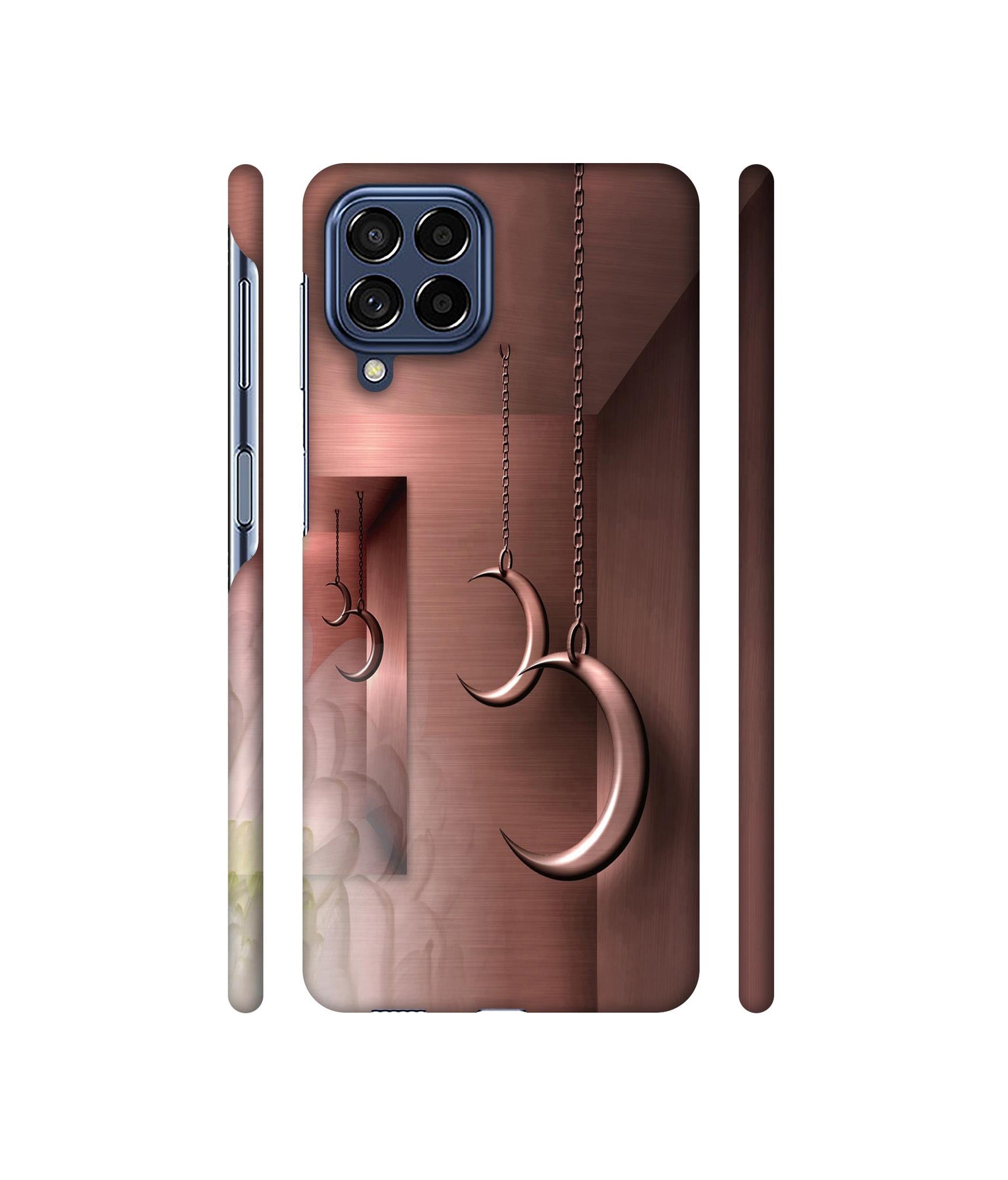 Flower Metal Designer Hard Back Cover for Samsung Galaxy M53 5G