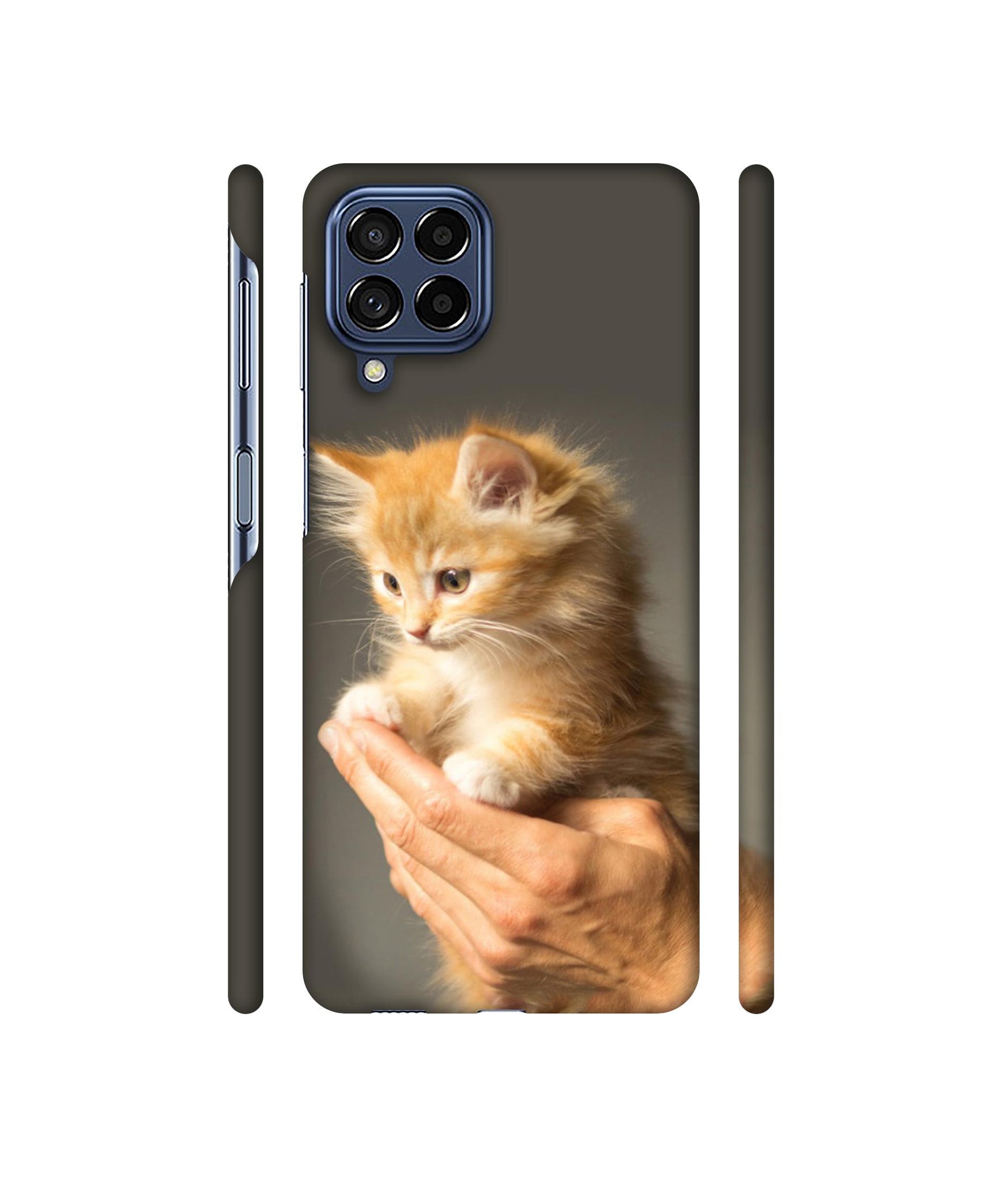 Cute Kitten Designer Hard Back Cover for Samsung Galaxy M53 5G