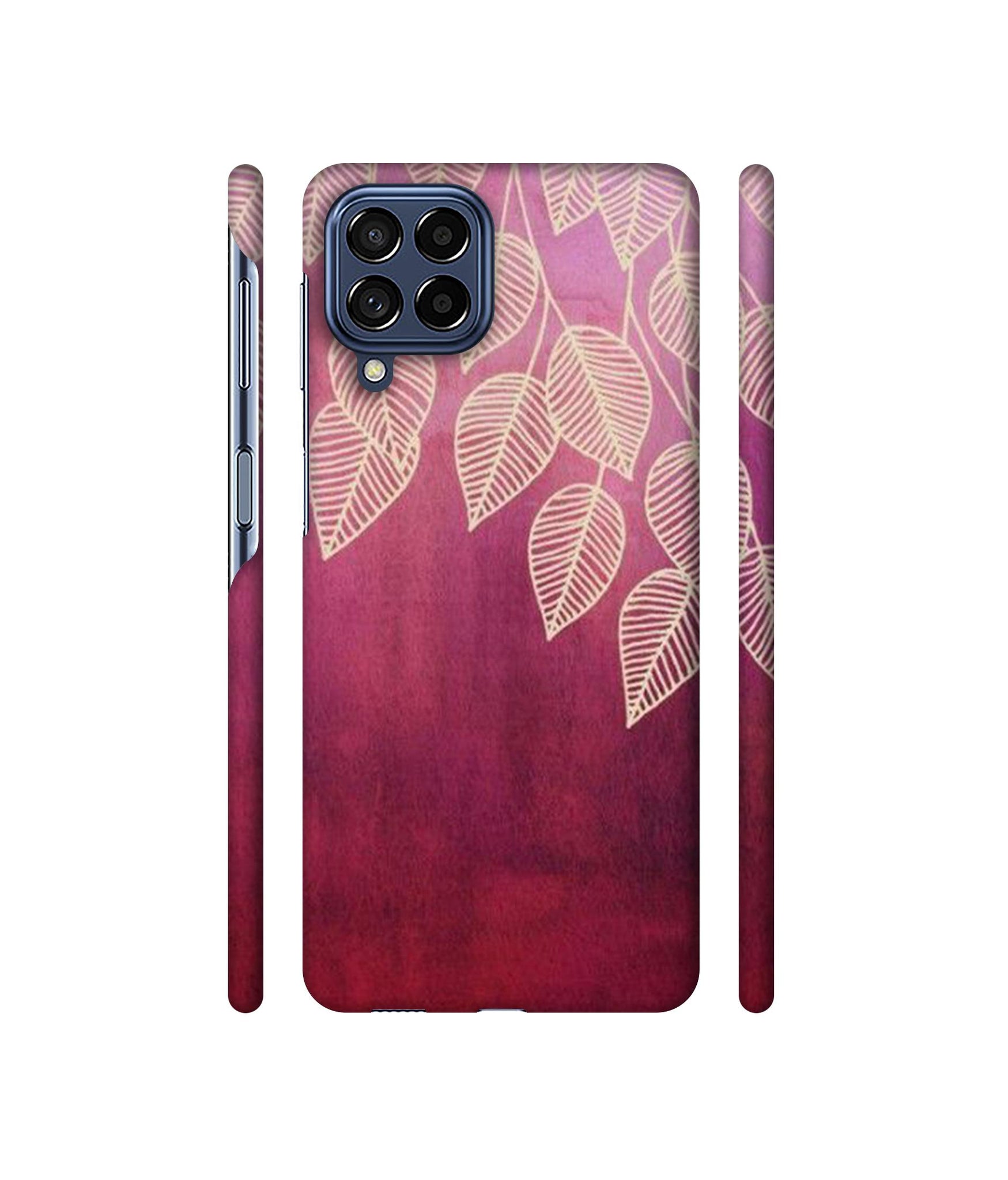 Leaf Pattern Designer Hard Back Cover for Samsung Galaxy M53 5G