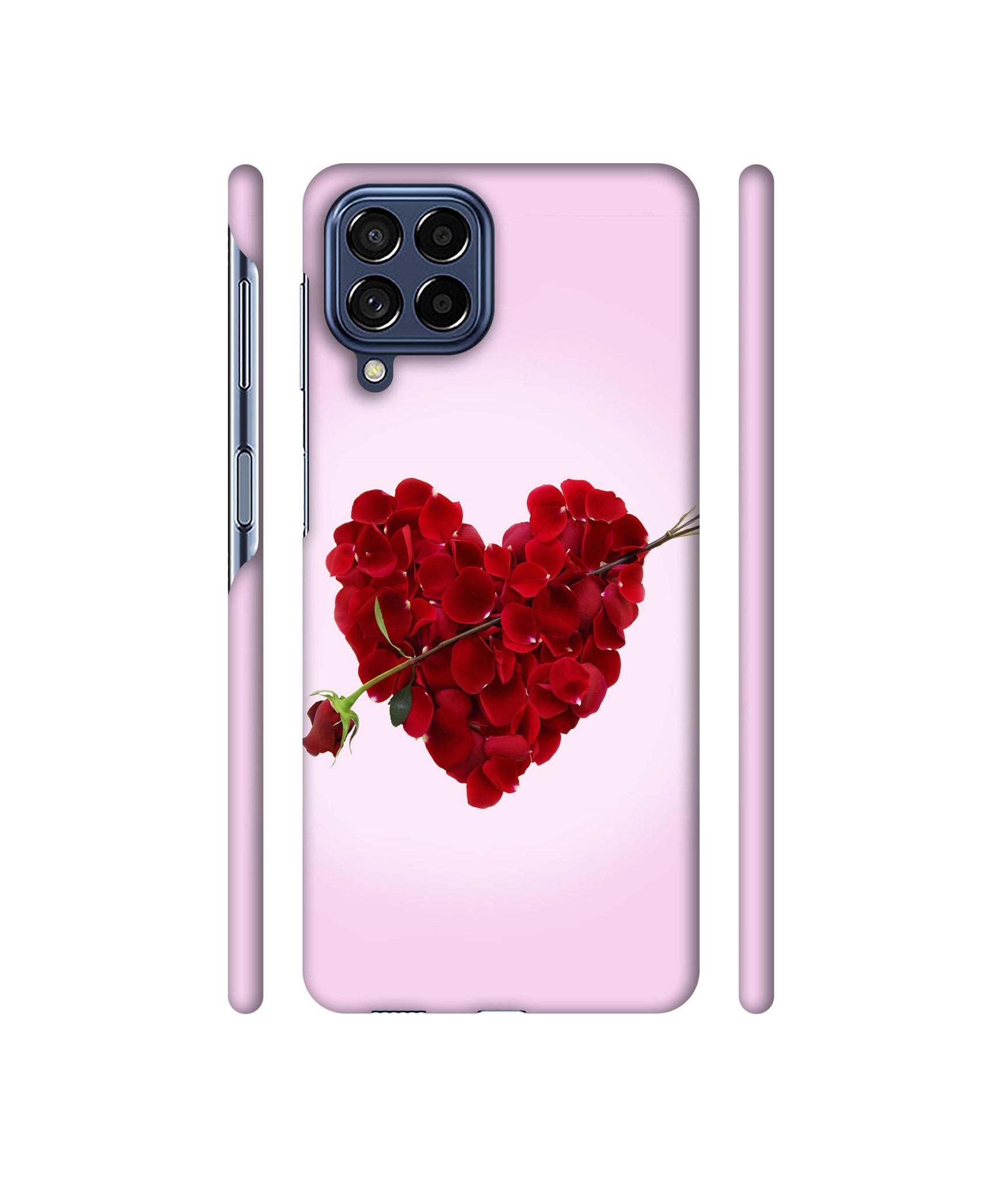 Heart Flower Designer Hard Back Cover for Samsung Galaxy M53 5G