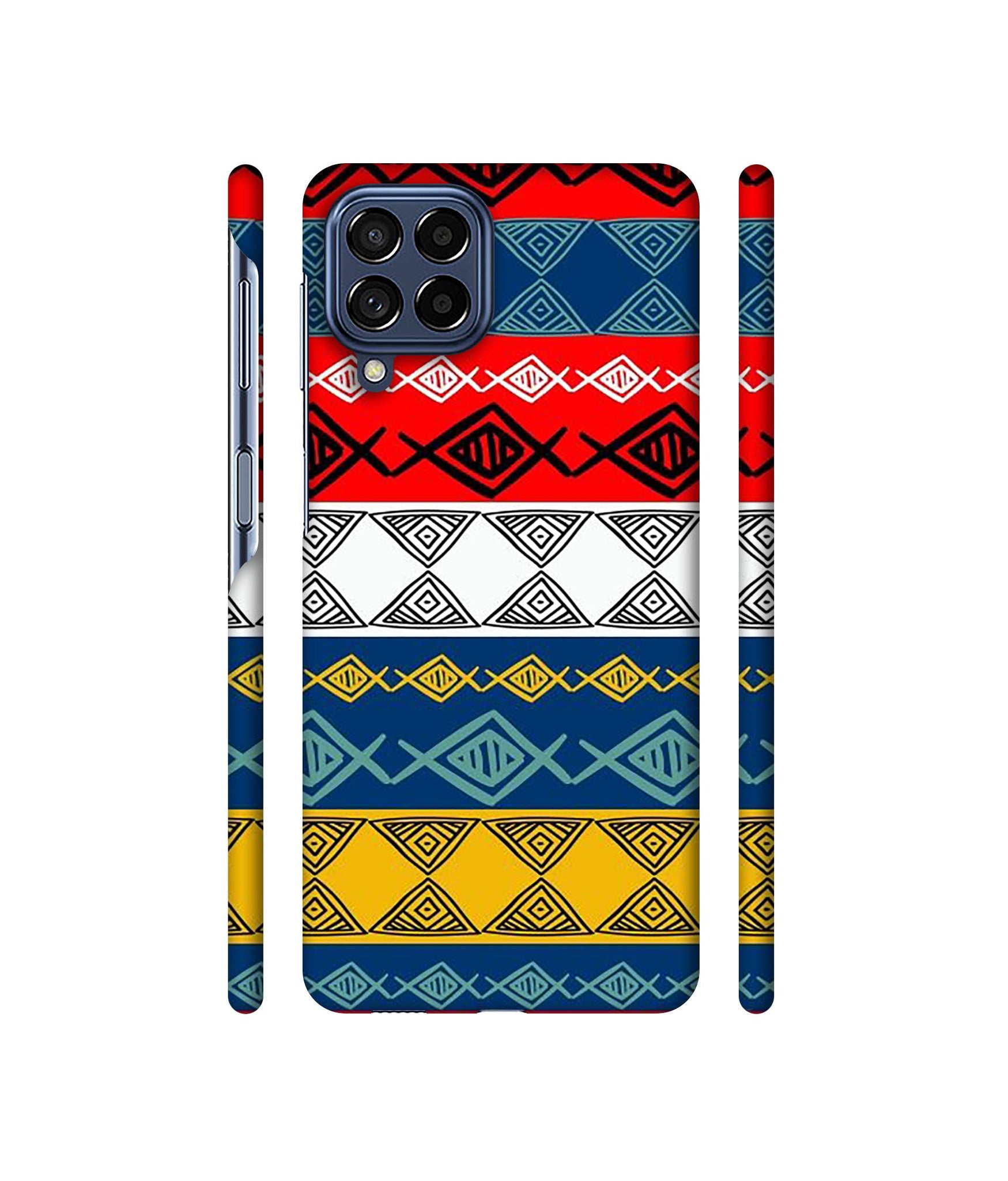 Colorful Hand Made Rangoli Art Designer Hard Back Cover for Samsung Galaxy M53 5G