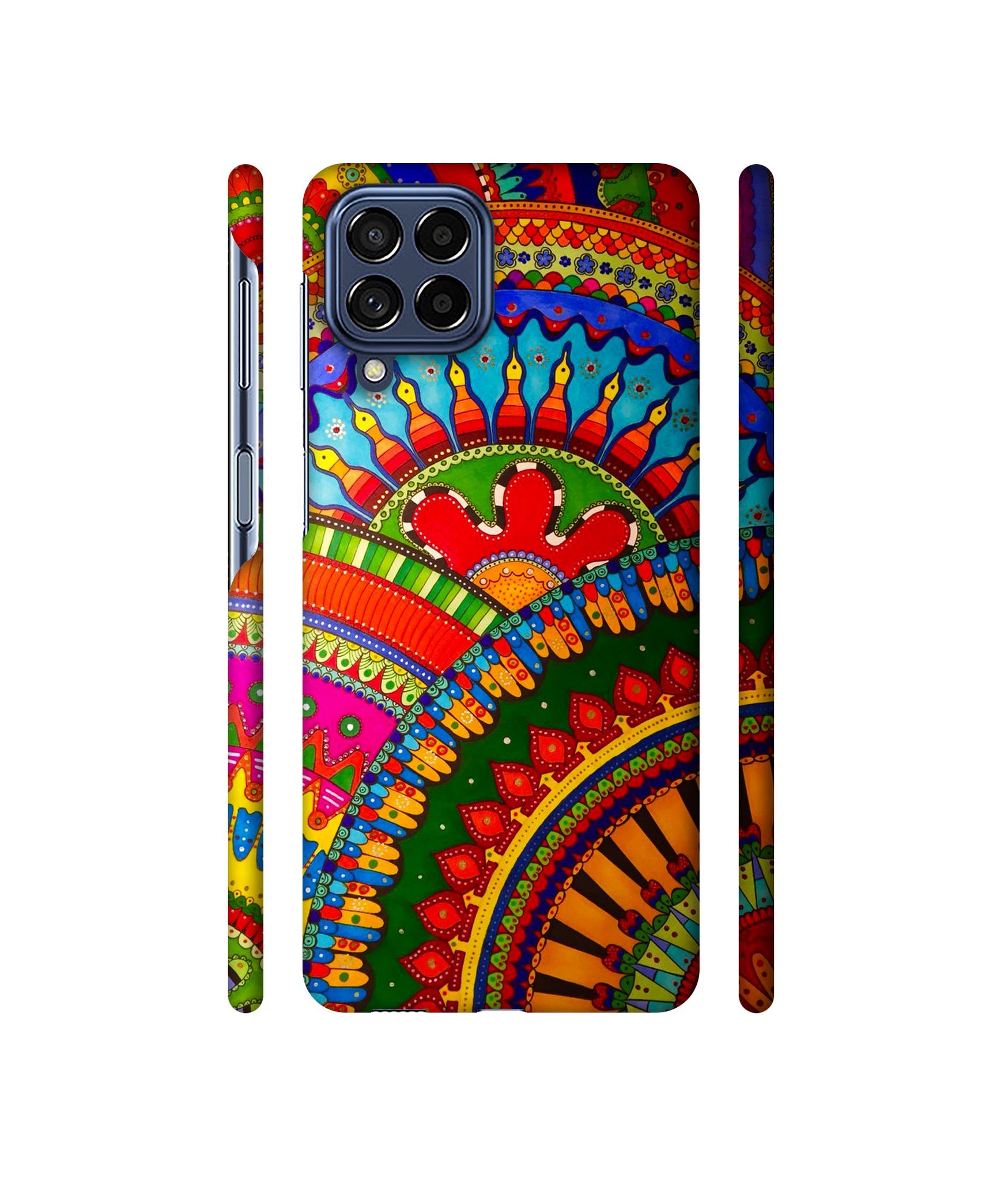 Rajasthani Rangoli Art Designer Hard Back Cover for Samsung Galaxy M53 5G