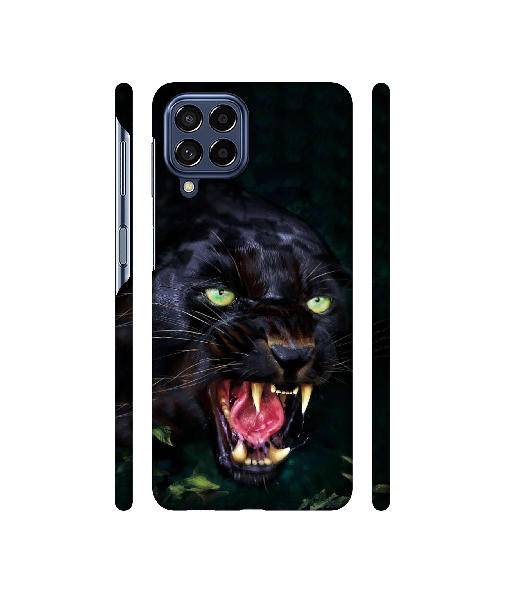 Angry Black Tiger Face Designer Hard Back Cover for Samsung Galaxy M53 5G