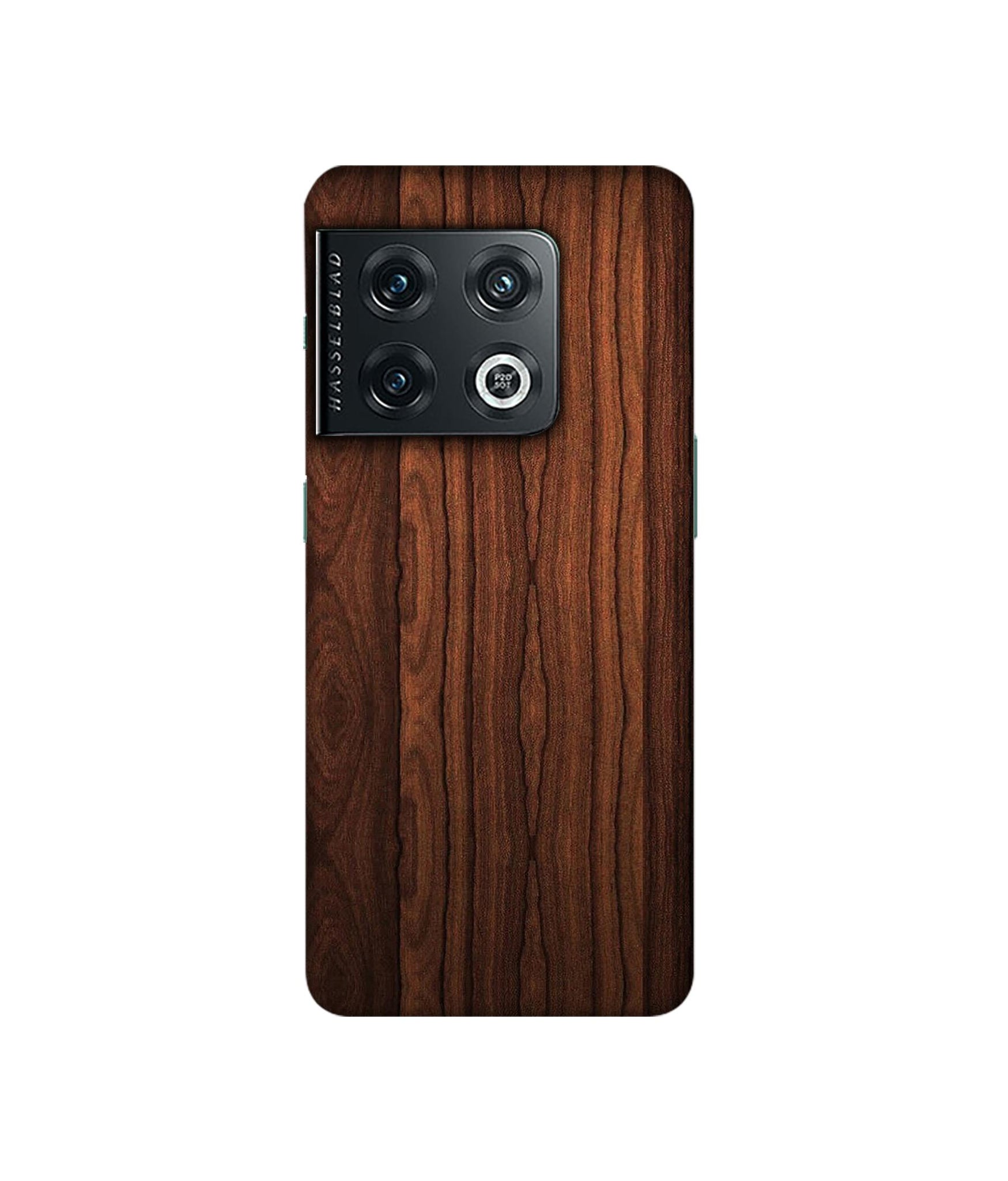 Brown Wooden Texture Designer Hard Back Cover for OnePlus 10 Pro 5G