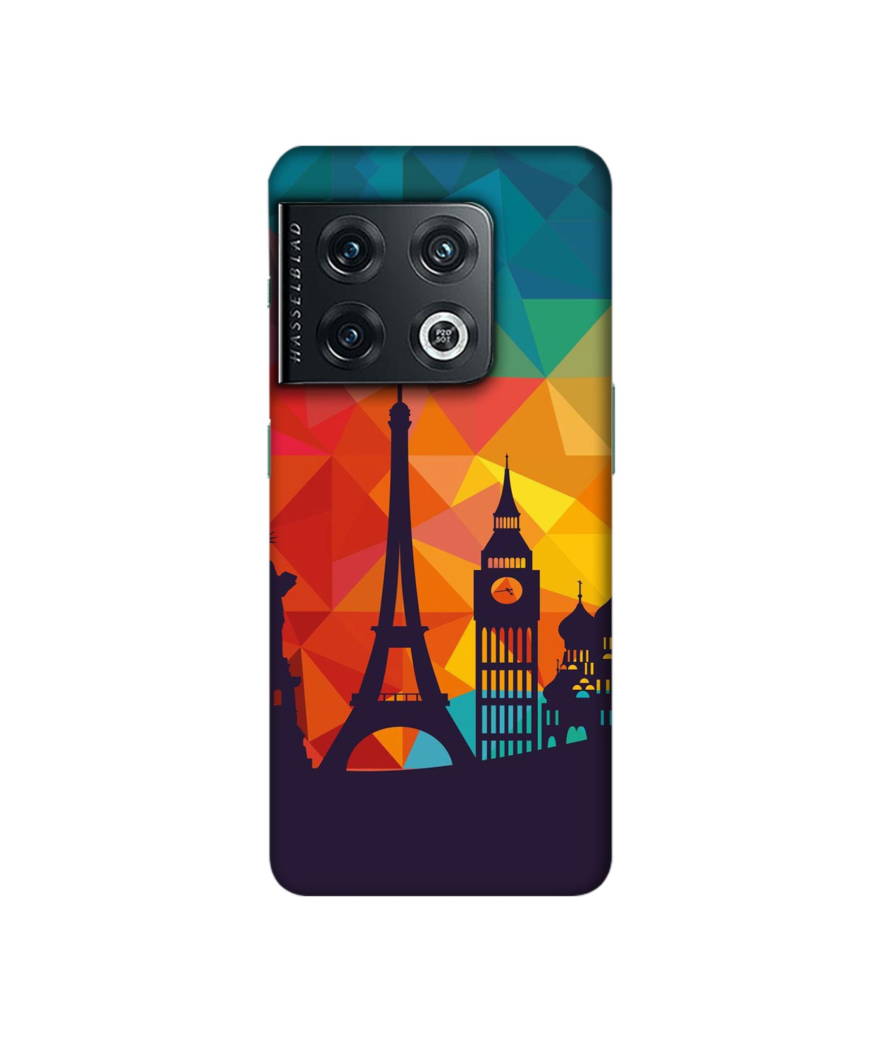 Colored Paris Designer Hard Back Cover for OnePlus 10 Pro 5G