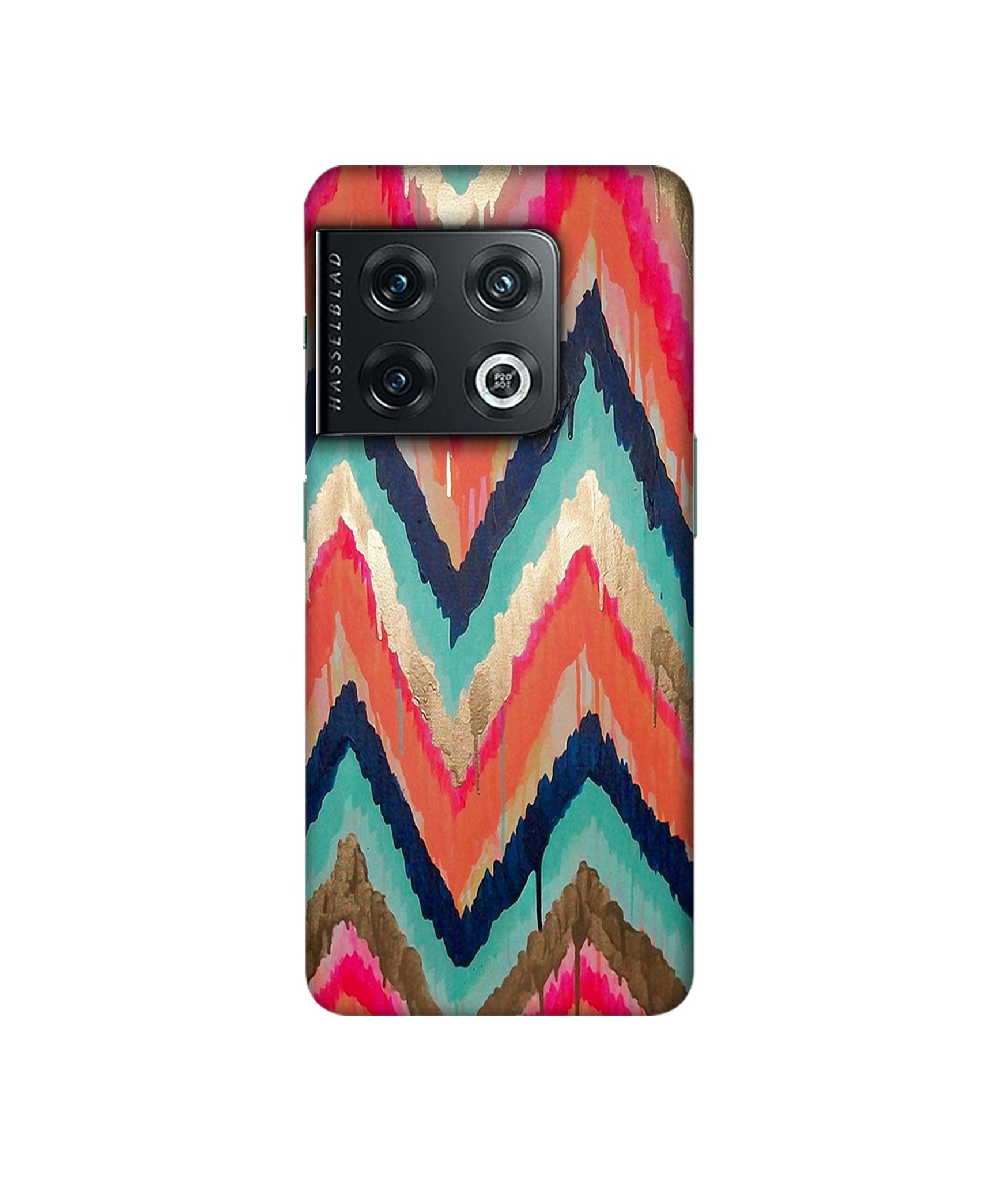 Colorful Zig-Zag Lines Art Designer Hard Back Cover for OnePlus 10 Pro 5G