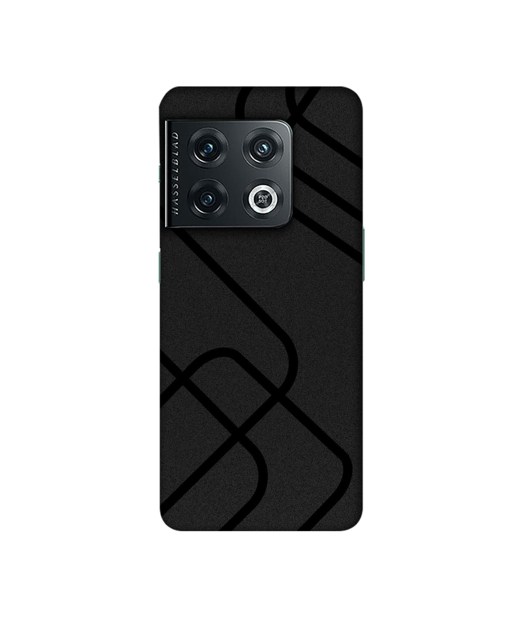 Zig-Zag Black Line Designer Hard Back Cover for OnePlus 10 Pro 5G
