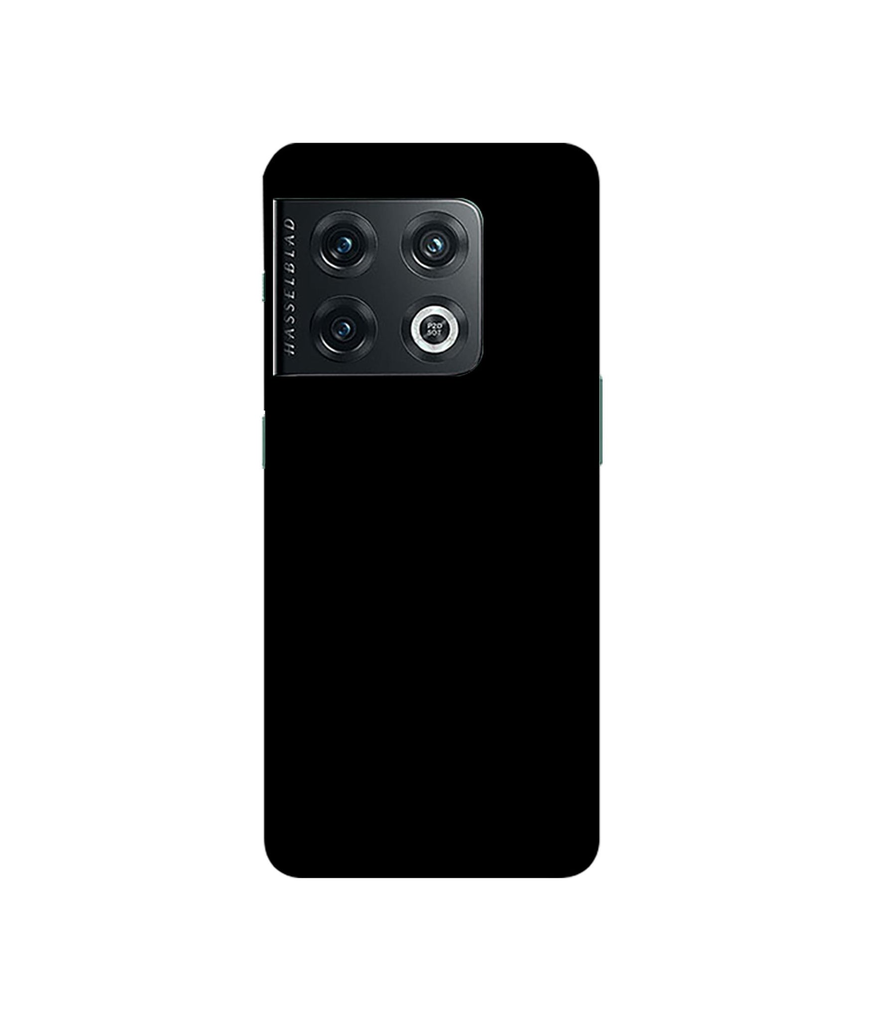 Solid Black Designer Hard Back Cover for OnePlus 10 Pro 5G