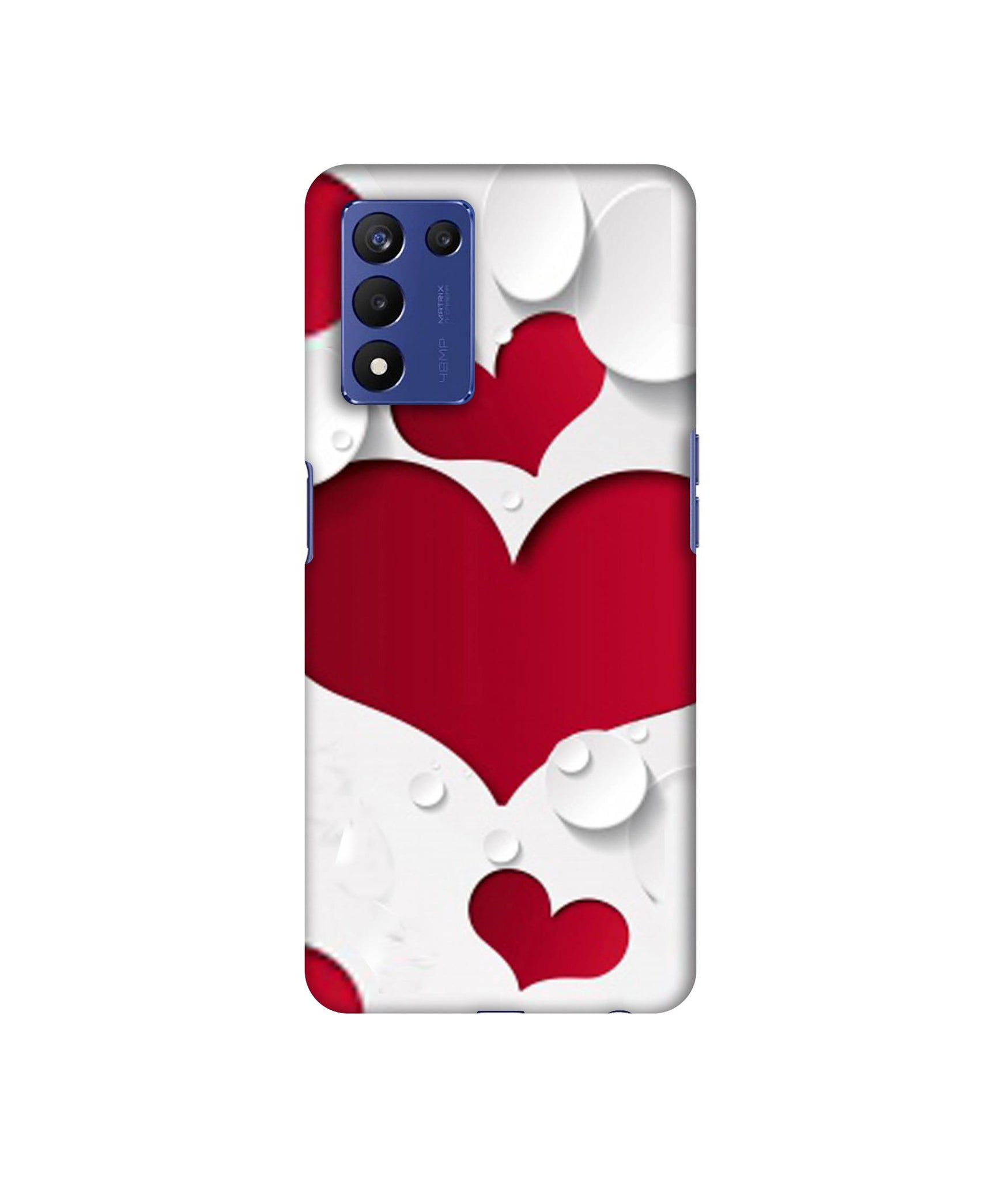 Multiple Hearts Designer Hard Back Cover for Realme 9 5G Speed Edition