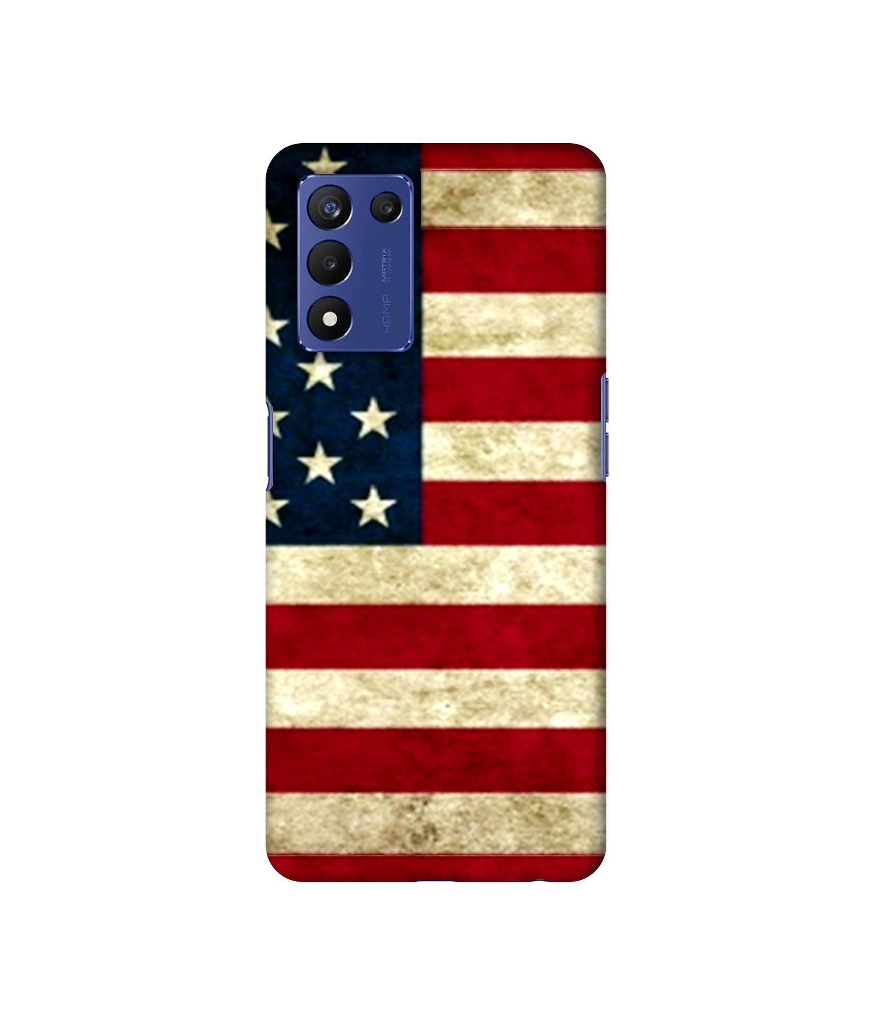 Multicoloured USA Flag Designer Hard Back Cover for Realme 9 5G Speed Edition