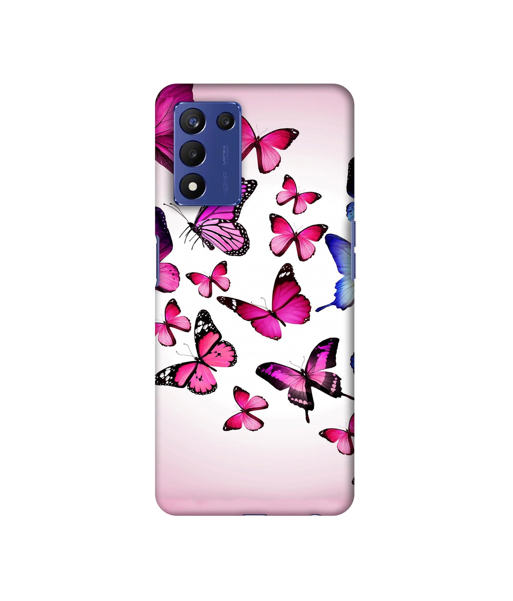 Flying Colorful Butterfly Designer Hard Back Cover for Realme 9 5G Speed Edition