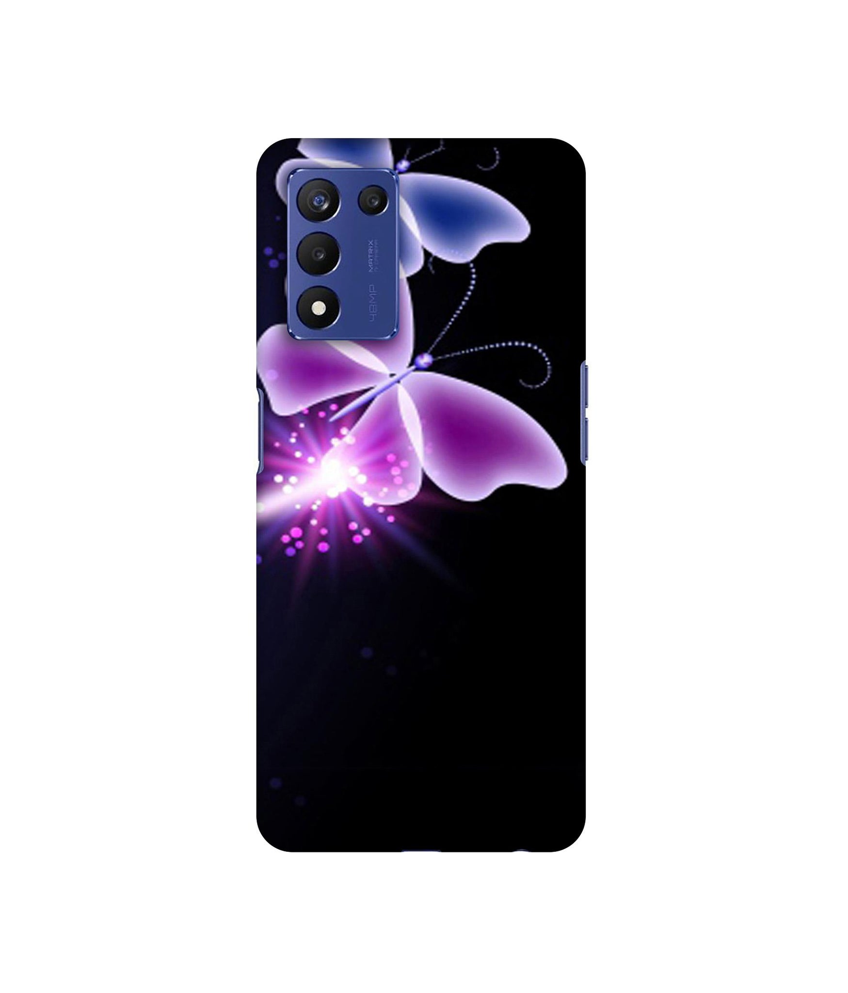 Neon Butterfly Light Abstract Shine Designer Hard Back Cover for Realme 9 5G Speed Edition