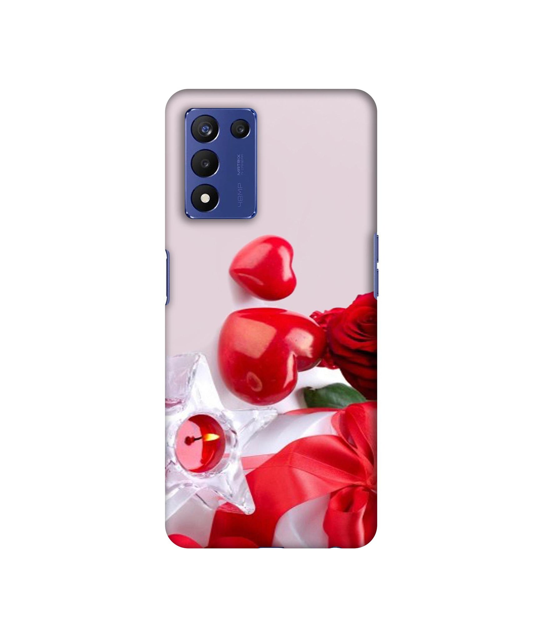 Red Rose Heart Valentines Couple Designer Hard Back Cover for Realme 9 5G Speed Edition