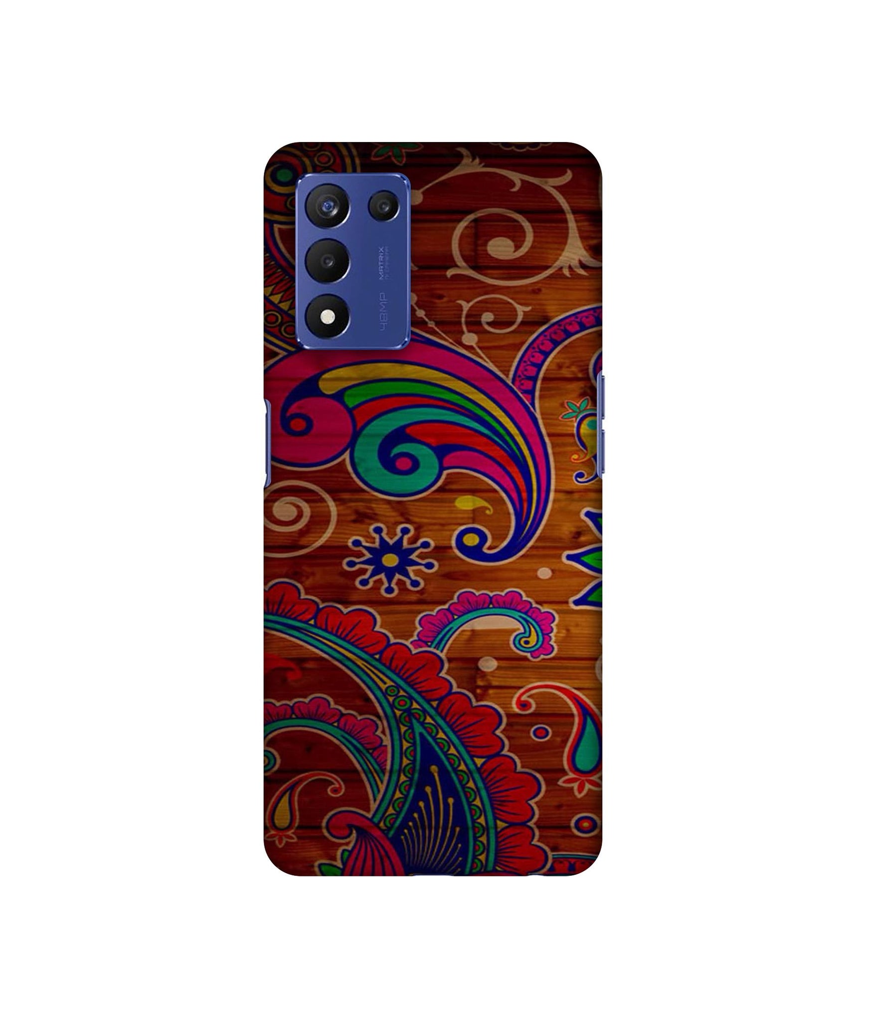 Wooden Pattern Print Designer Hard Back Cover for Realme 9 5G Speed Edition