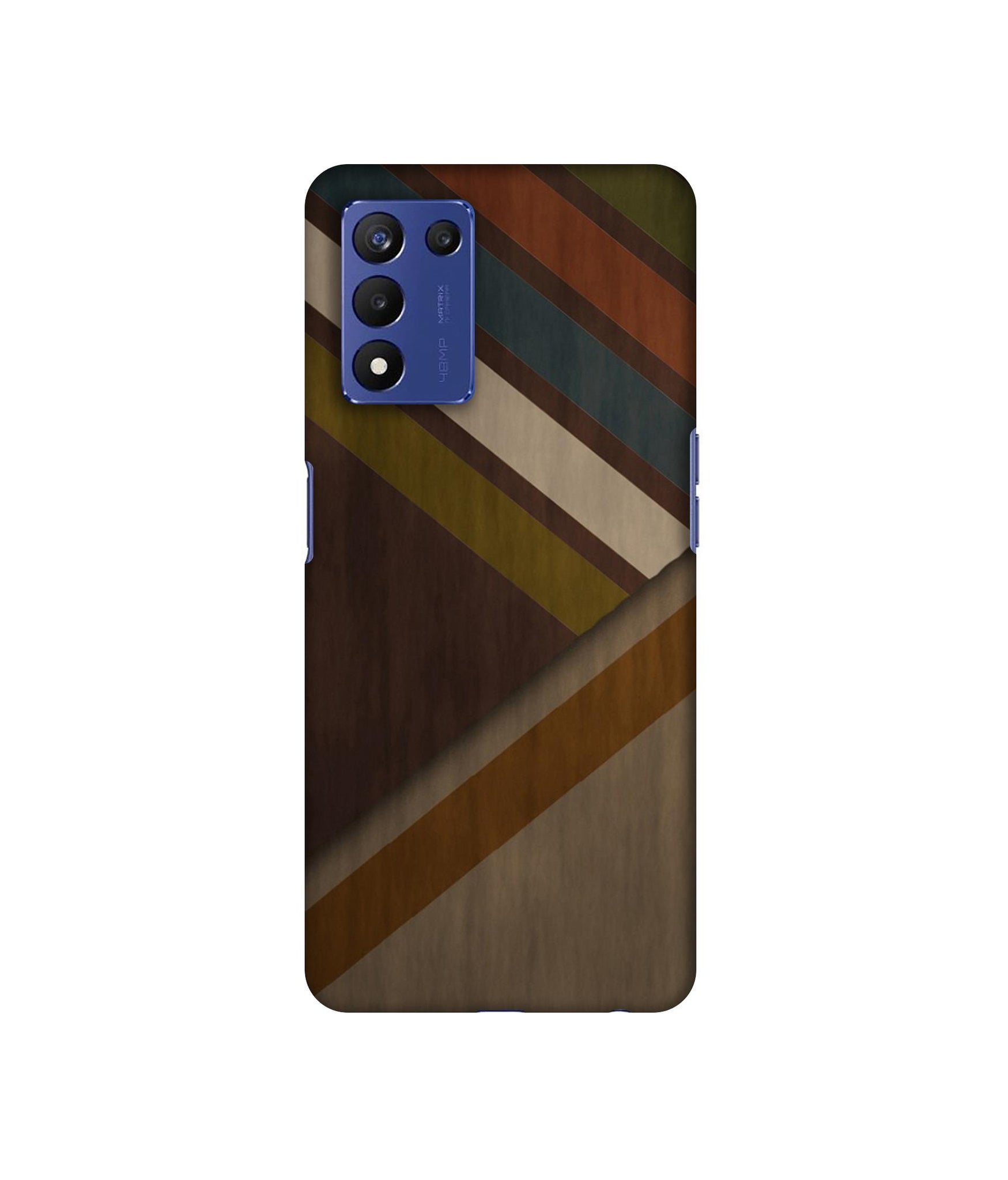 Colorful Wooden Pattern Designer Hard Back Cover for Realme 9 5G Speed Edition