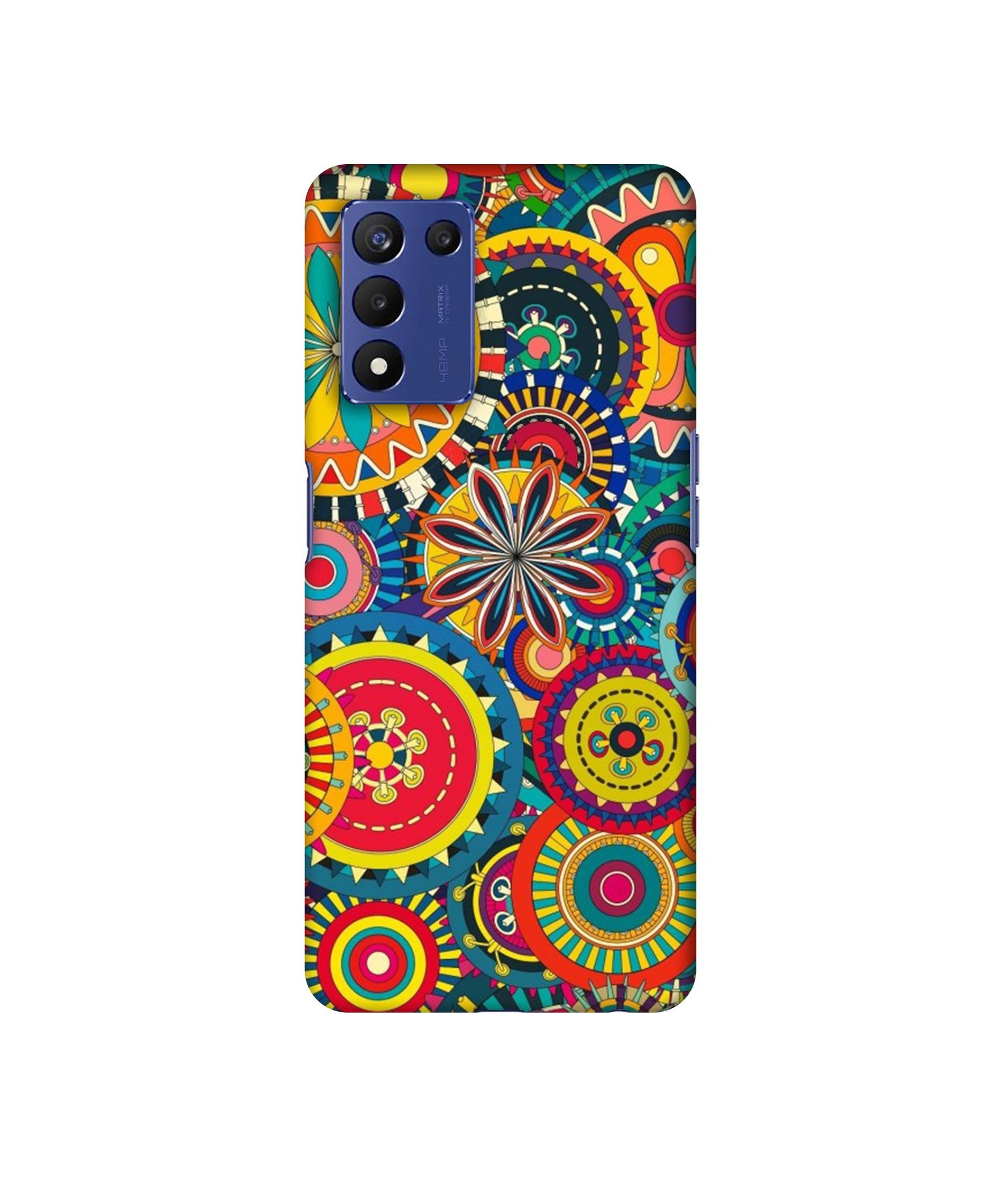 Ring Pattern Print Designer Hard Back Cover for Realme 9 5G Speed Edition
