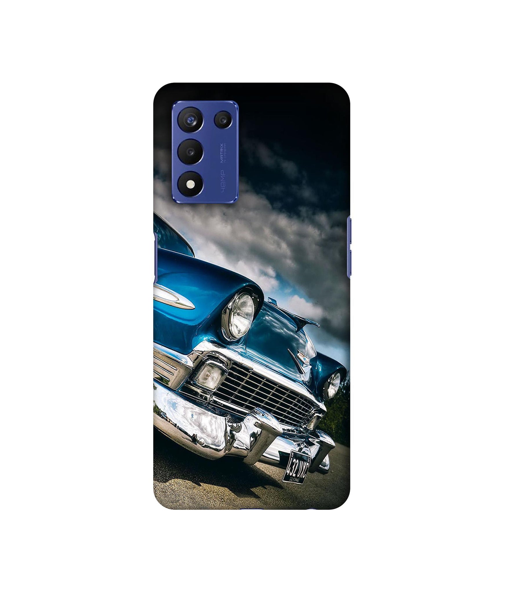 Vintage Car Pattern Designer Hard Back Cover for Realme 9 5G Speed Edition
