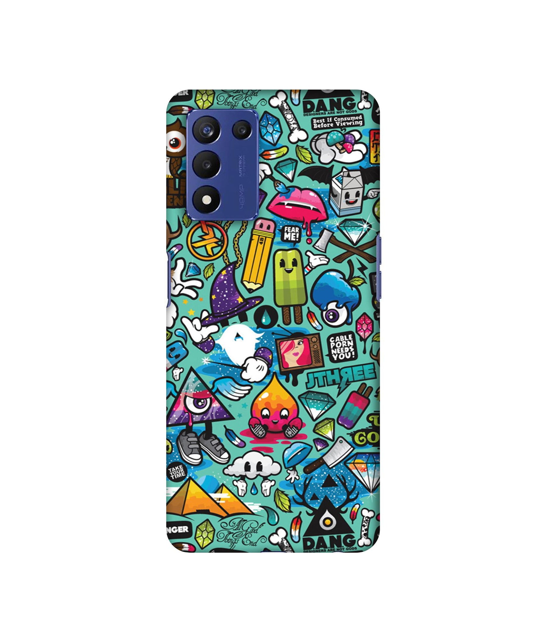 Crazy Designer Hard Back Cover for Realme 9 5G Speed Edition