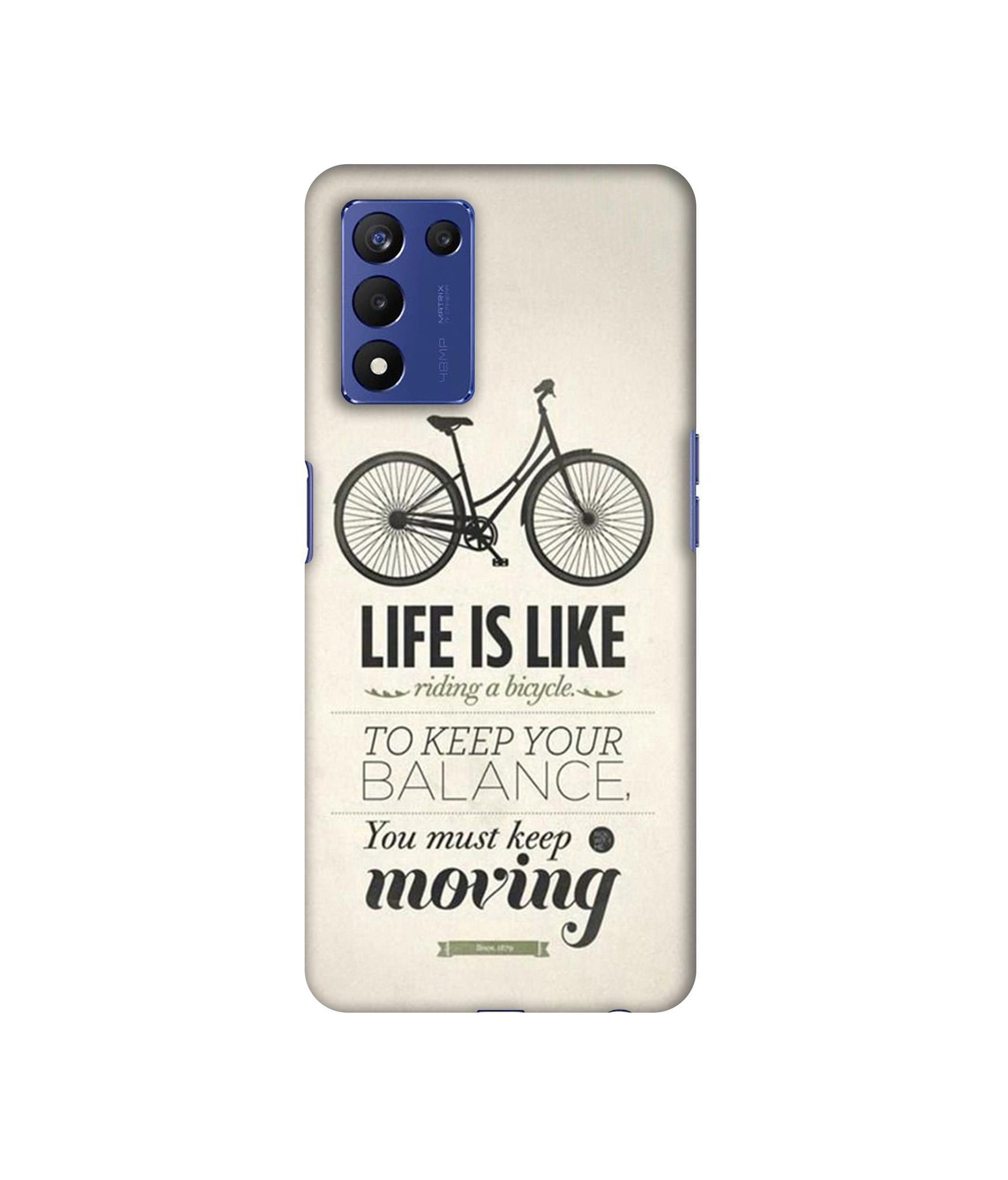 Life is Like Moving Designer Hard Back Cover for Realme 9 5G Speed Edition