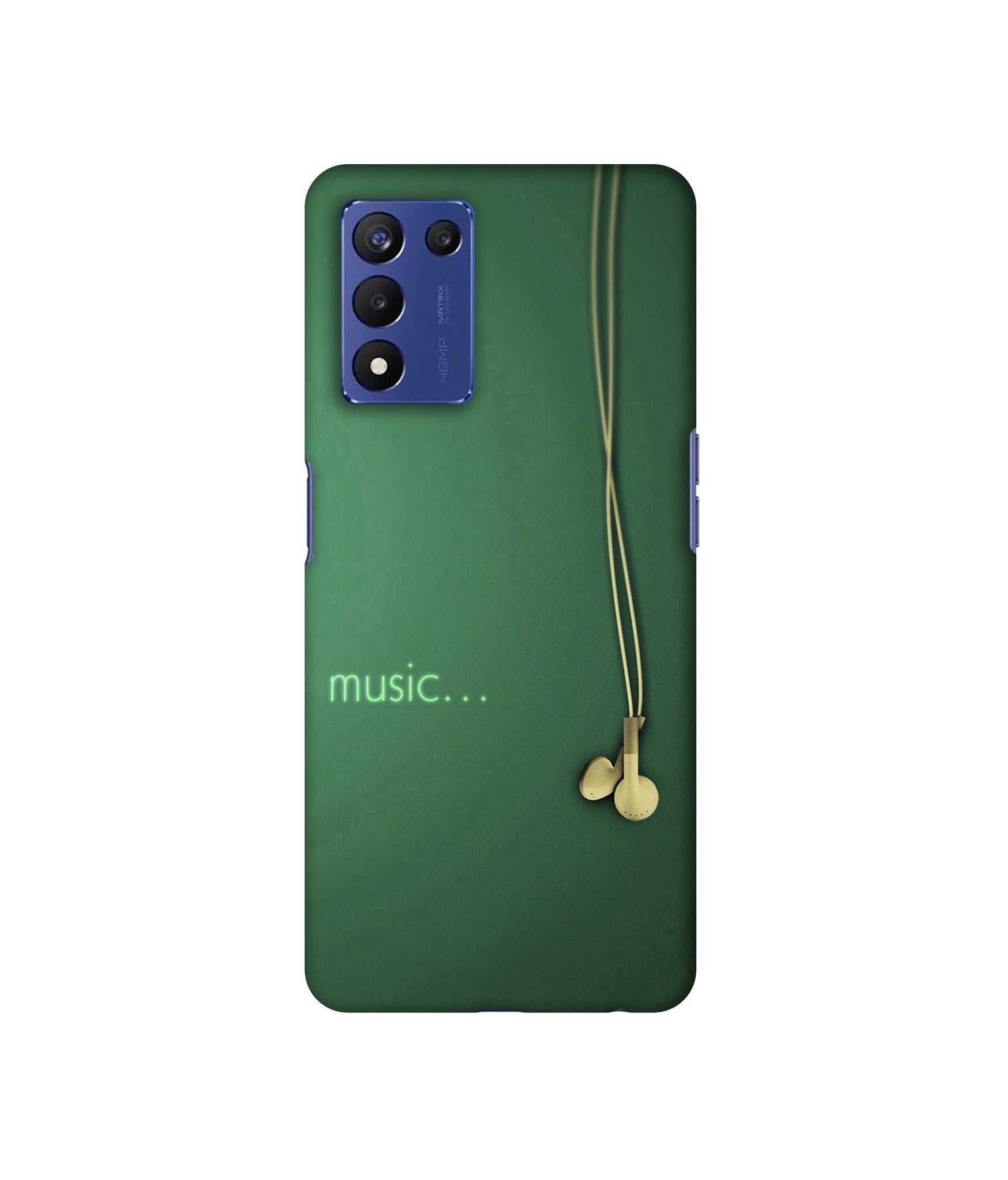 Headphone Music Designer Hard Back Cover for Realme 9 5G Speed Edition