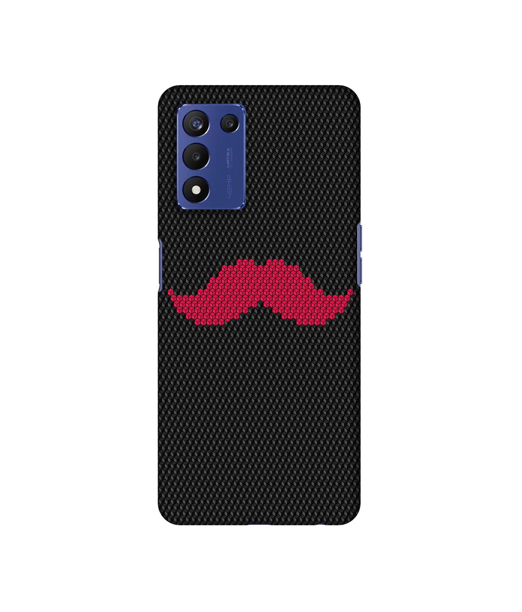 Pink Mustache Pattern Designer Hard Back Cover for Realme 9 5G Speed Edition