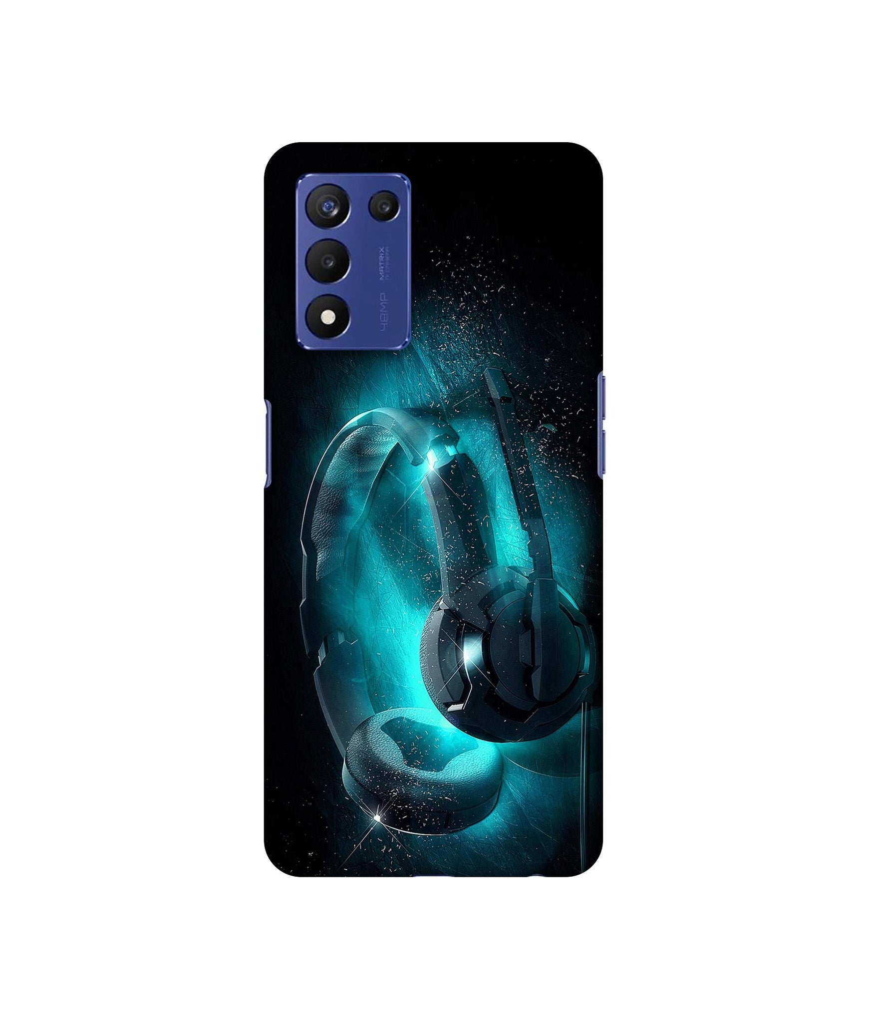 Cool Headphone Designer Hard Back Cover for Realme 9 5G Speed Edition