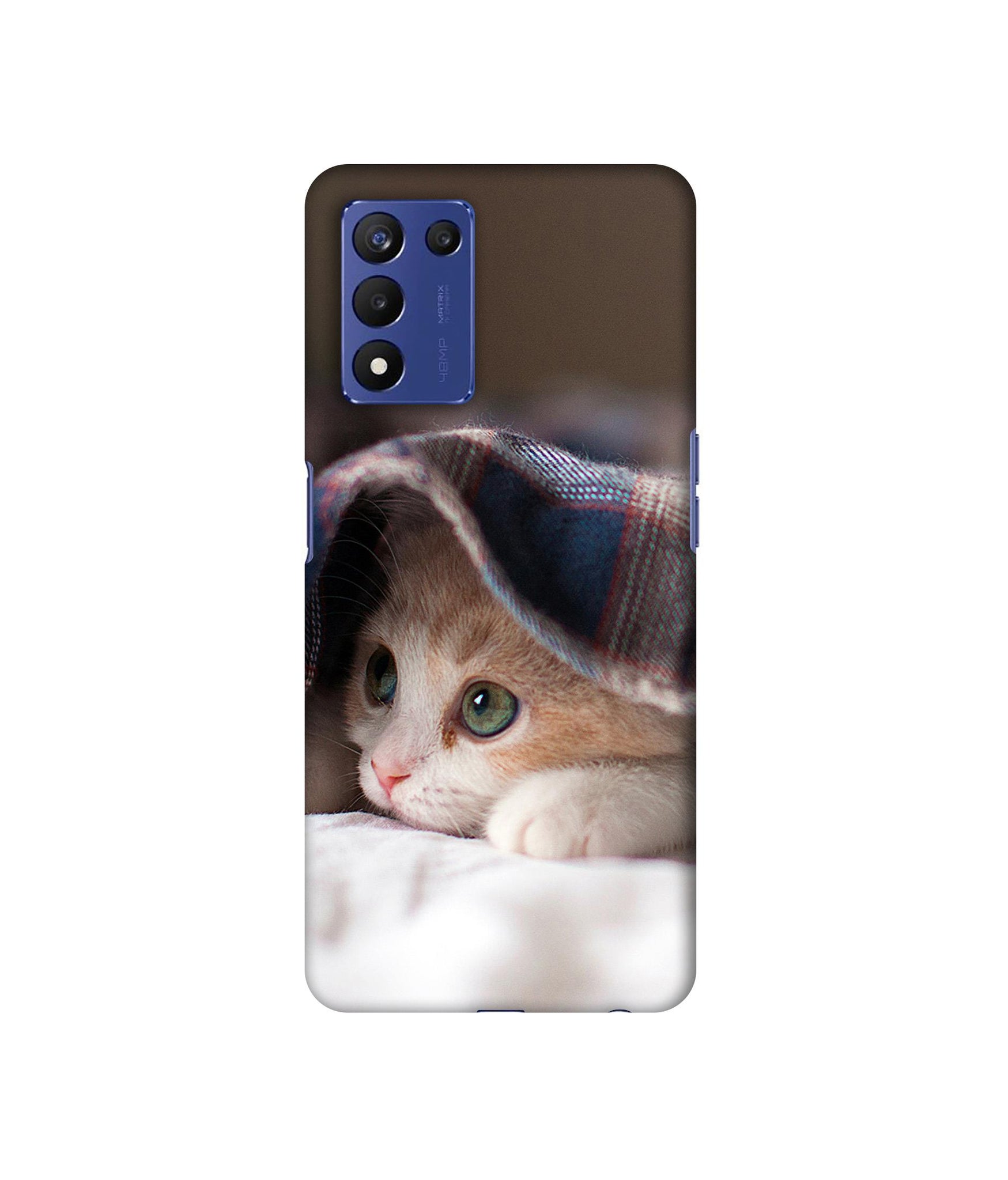 Sleepy Kitten Designer Hard Back Cover for Realme 9 5G Speed Edition