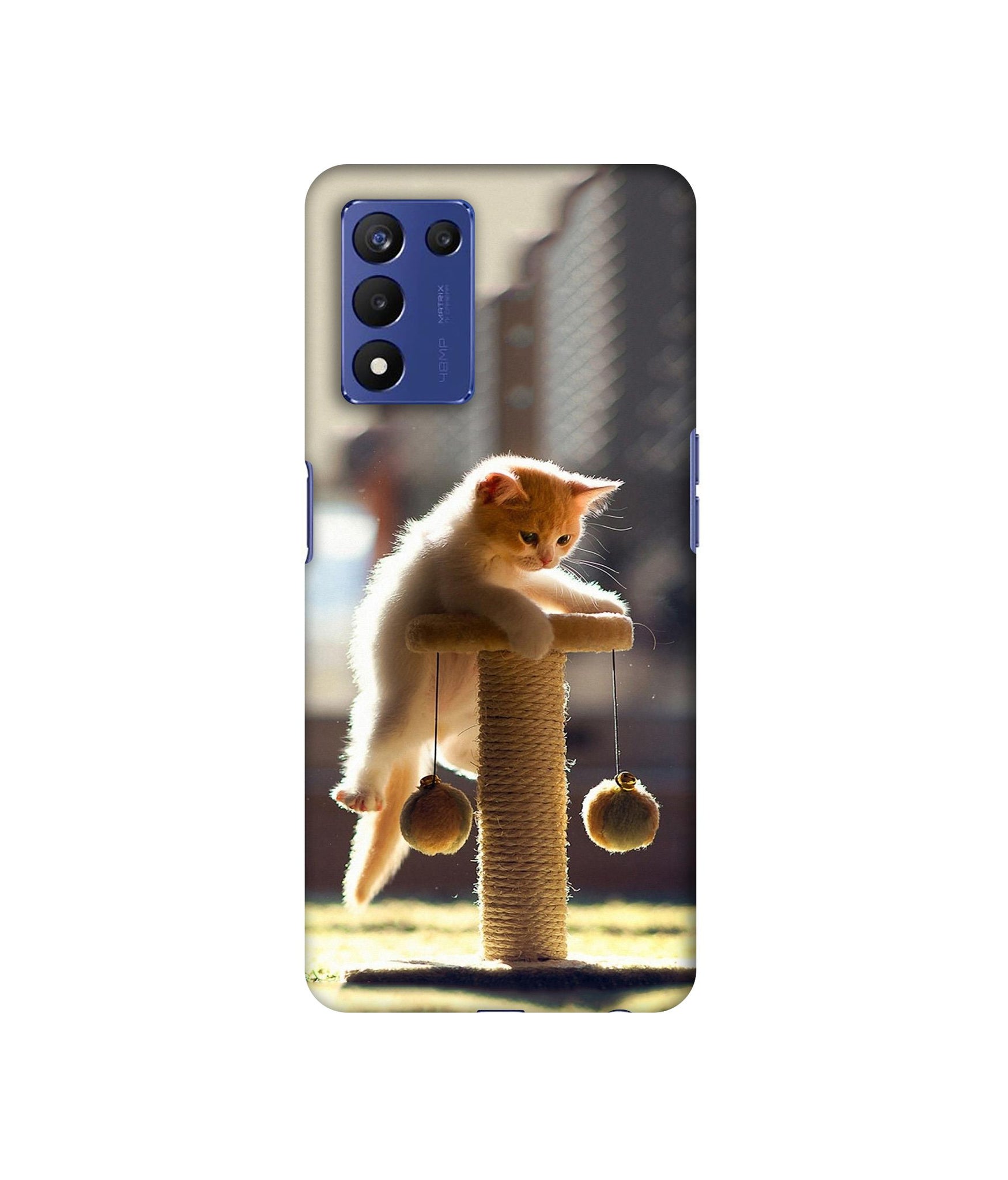 Cat Climbing Designer Hard Back Cover for Realme 9 5G Speed Edition
