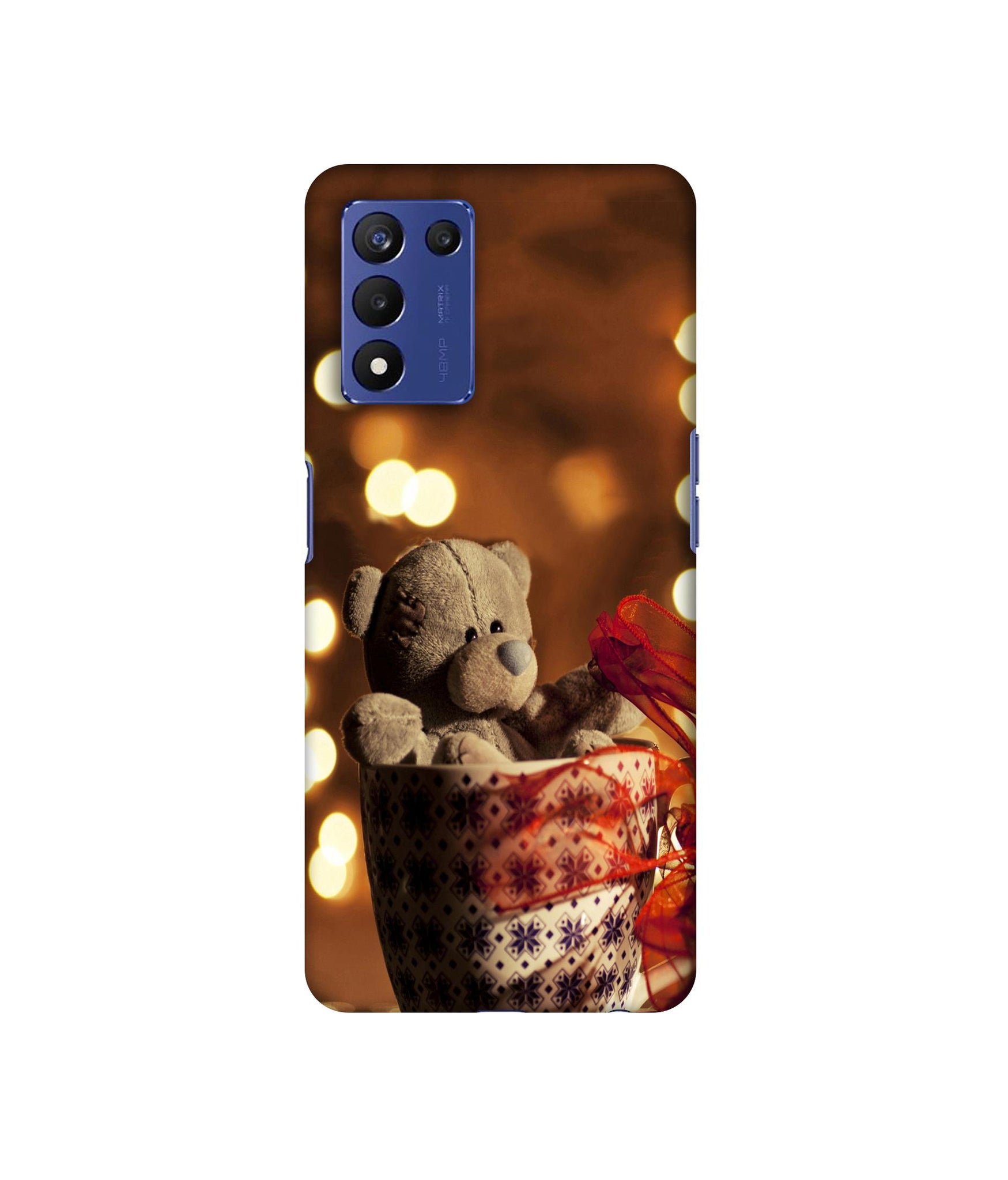 Teddy In Cup Designer Hard Back Cover for Realme 9 5G Speed Edition