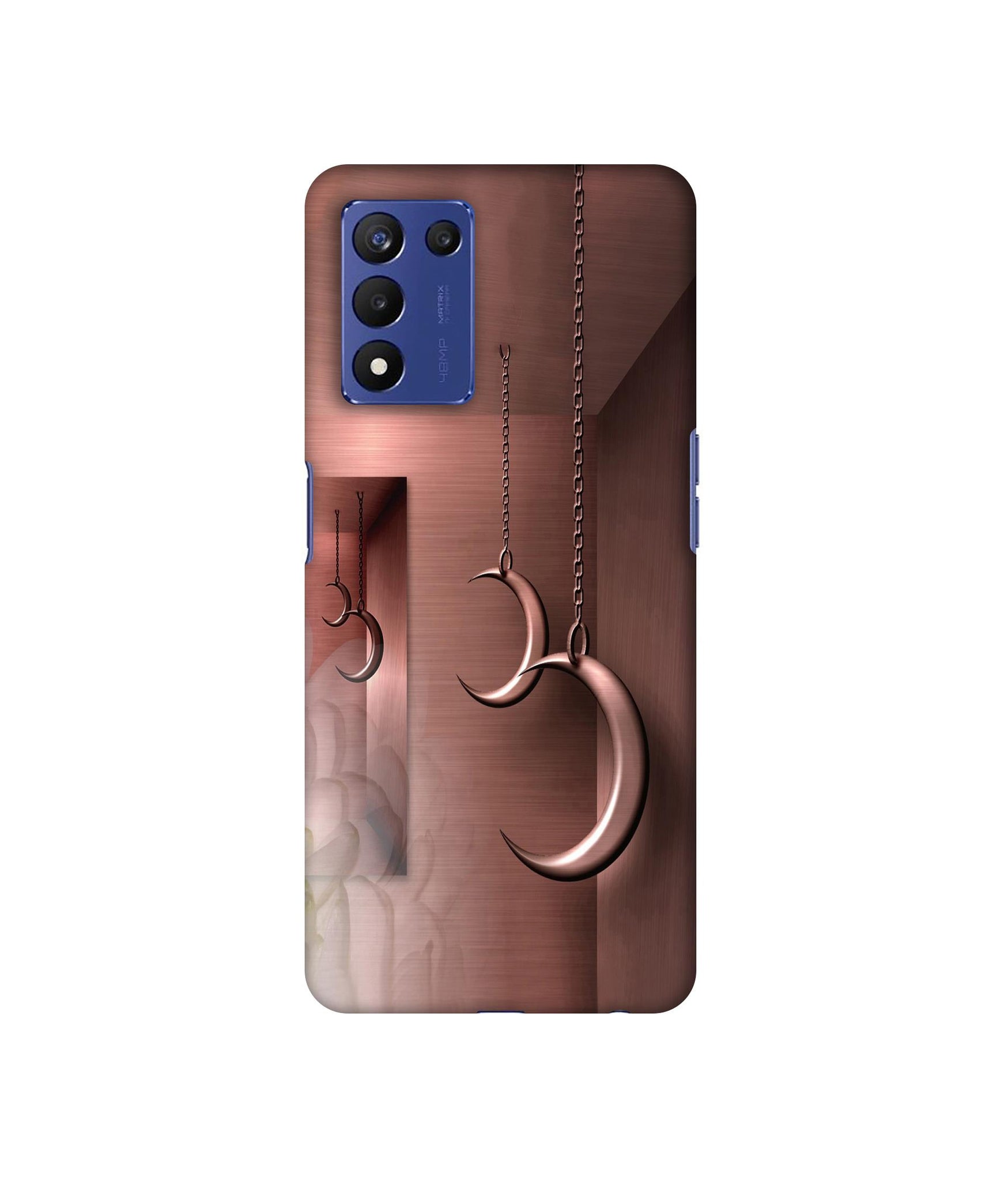 Flower Metal Designer Hard Back Cover for Realme 9 5G Speed Edition